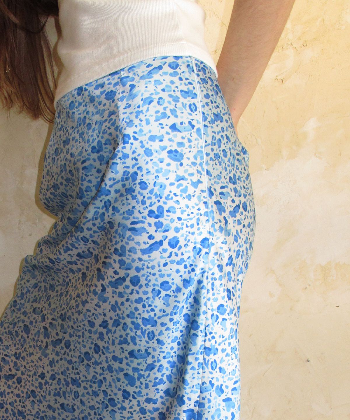 센토르(CENTAUR.KR) LEOPARD MIDI SKIRT_SKY BLUE
