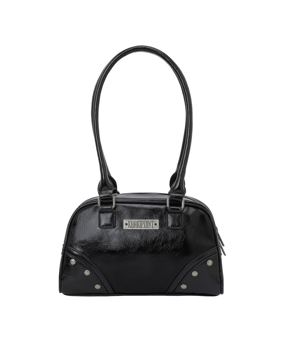 카키포인트(KHAKIPOINT) Stud Boston Bag (black)