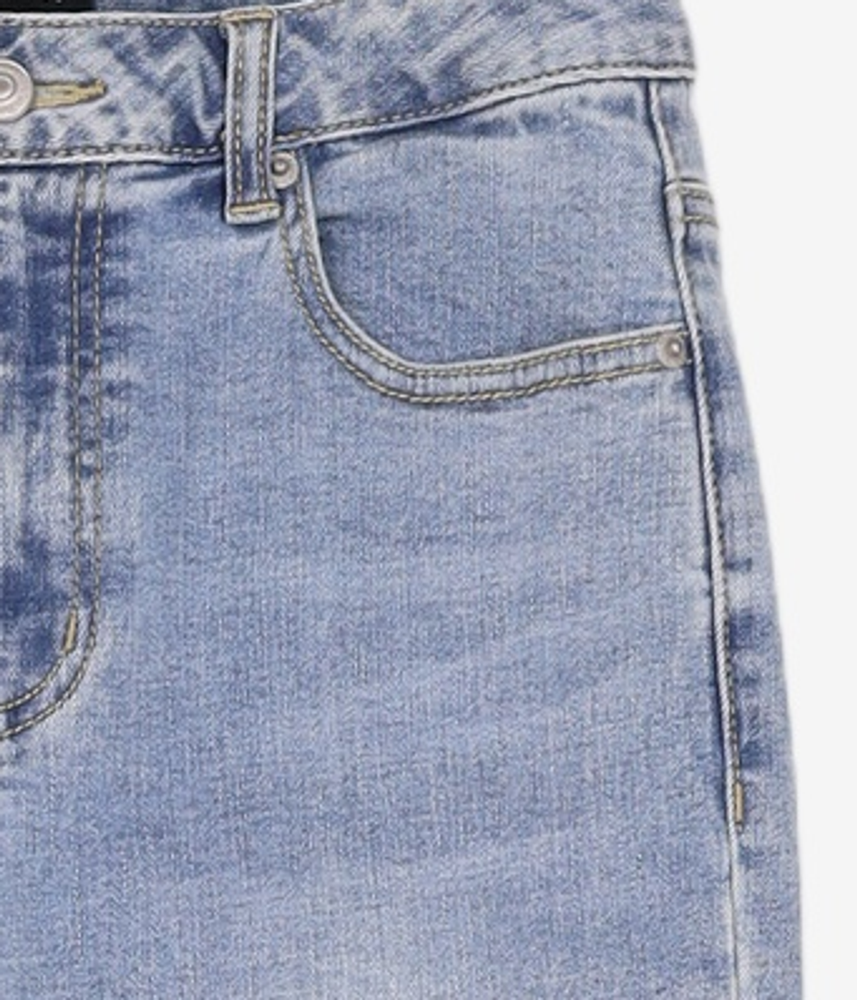 미쏘(MIXXO) 밑단변형컷팅 슬림일자핏 데님 MIWTJC914J 28