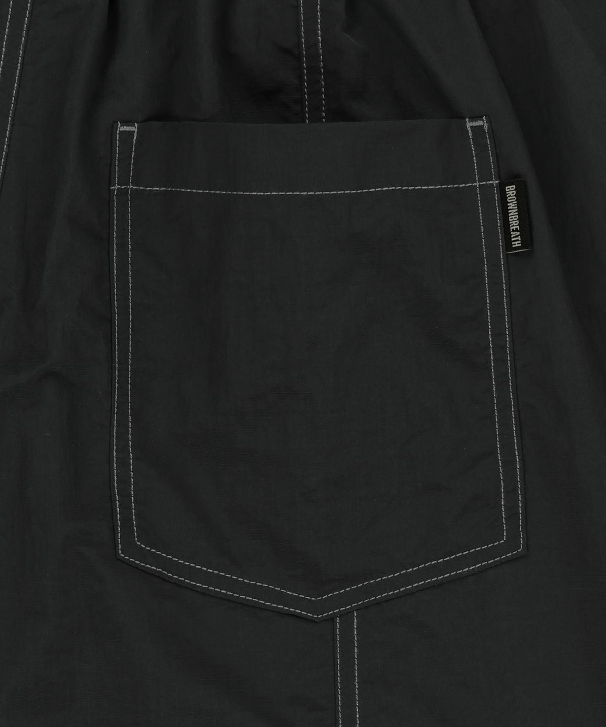 브라운브레스(BROWNBREATH) NYLON RIPSTOP SHORTS - BLACK