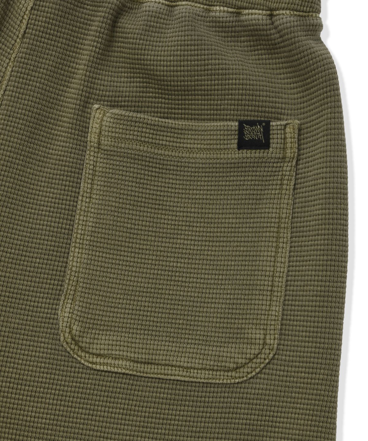 브라운브레스(BROWNBREATH) WAFFLE PIGMENT SHORTS - BEIGE