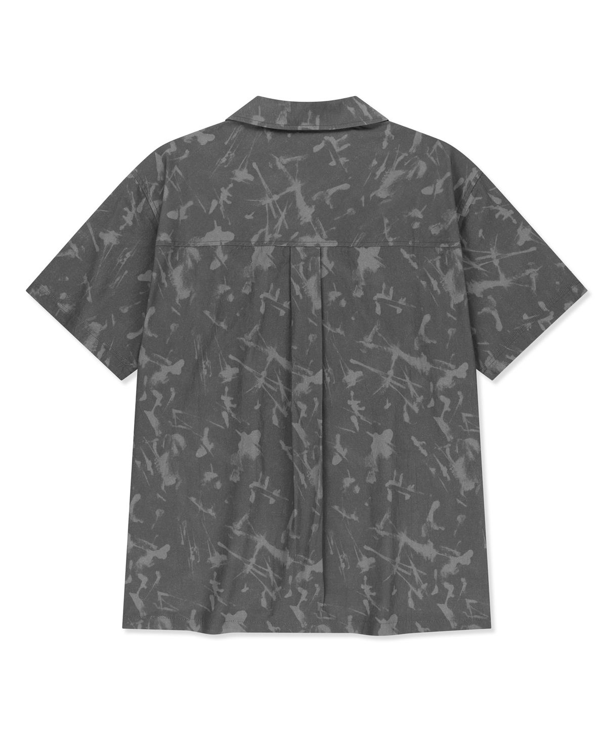 브라운브레스(BROWNBREATH) HAWAIIAN PATTERN TAG HALF SHIRT - CHARCOAL