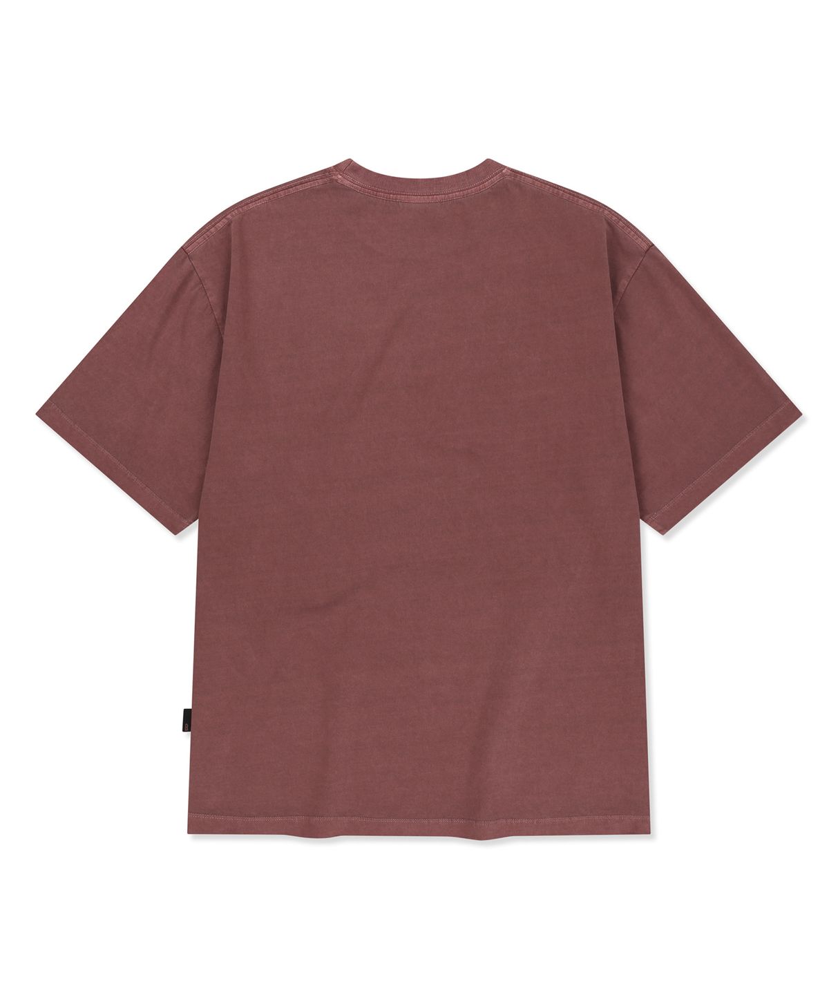 브라운브레스(BROWNBREATH) PIGMENT SURFING TAG TEE - BURGANDY