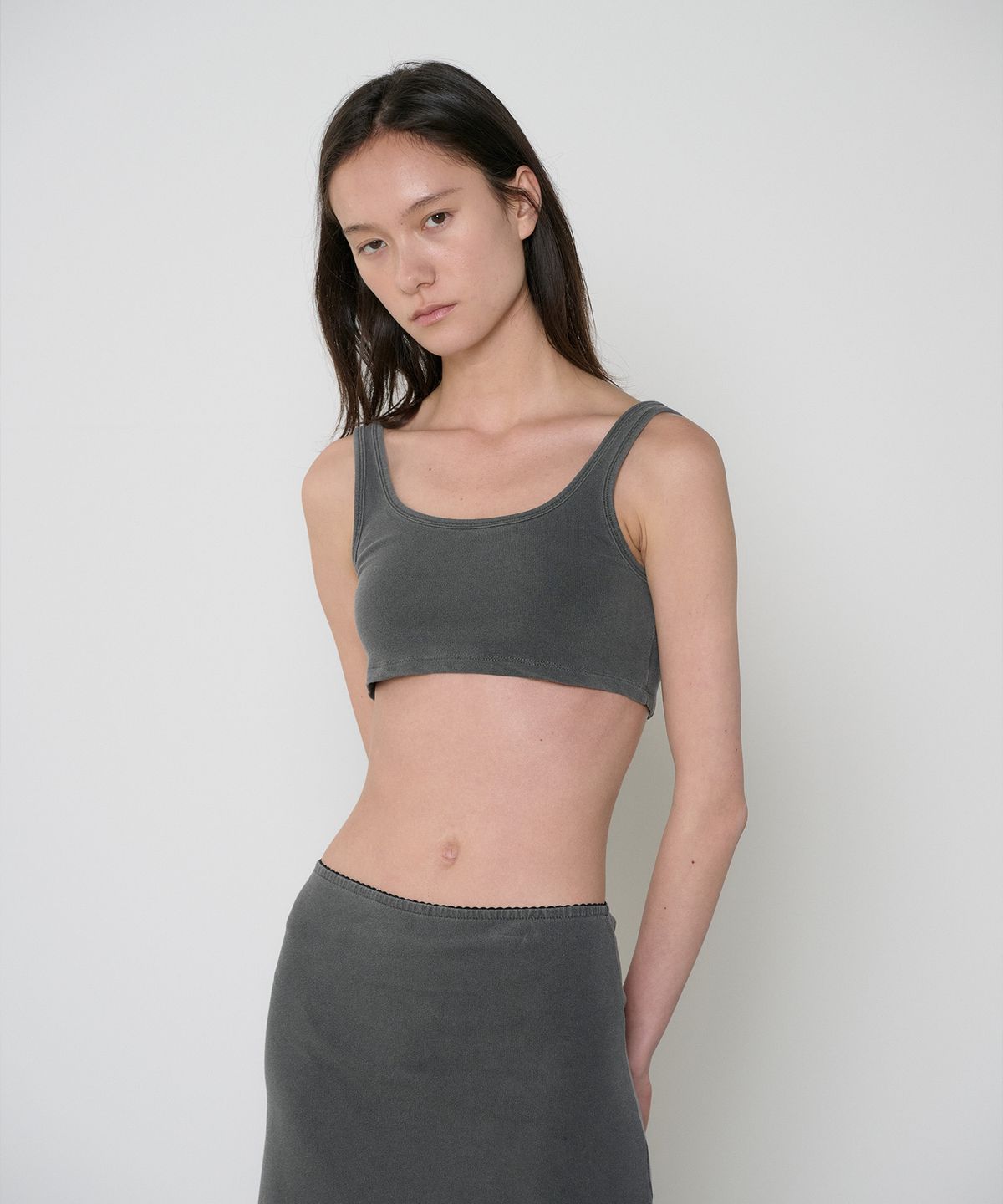 정감 스튜디오(JEONGGAM STUDIOS) Dying Washing Bra Top_3 Color