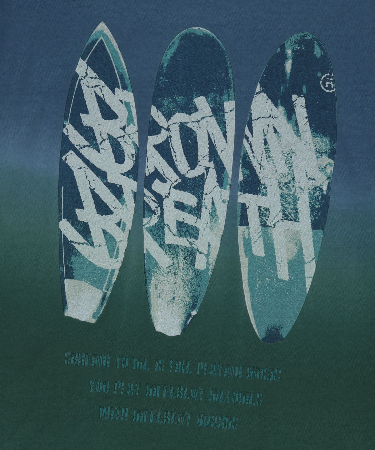 브라운브레스(BROWNBREATH) SURFING BOARD TAG TEE - BLUE