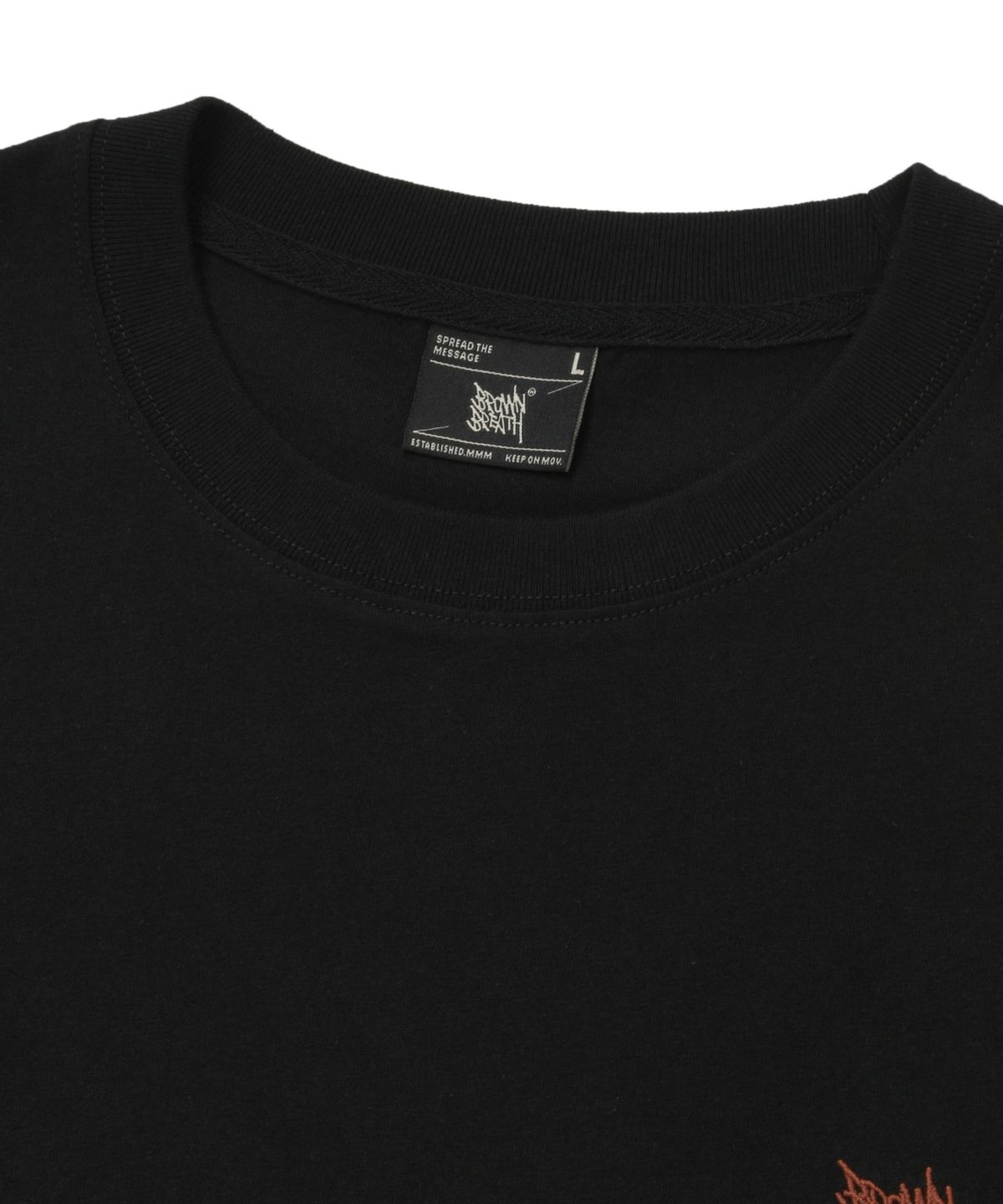 브라운브레스(BROWNBREATH) TAG PALM CIRCUIT TEE - BLACK