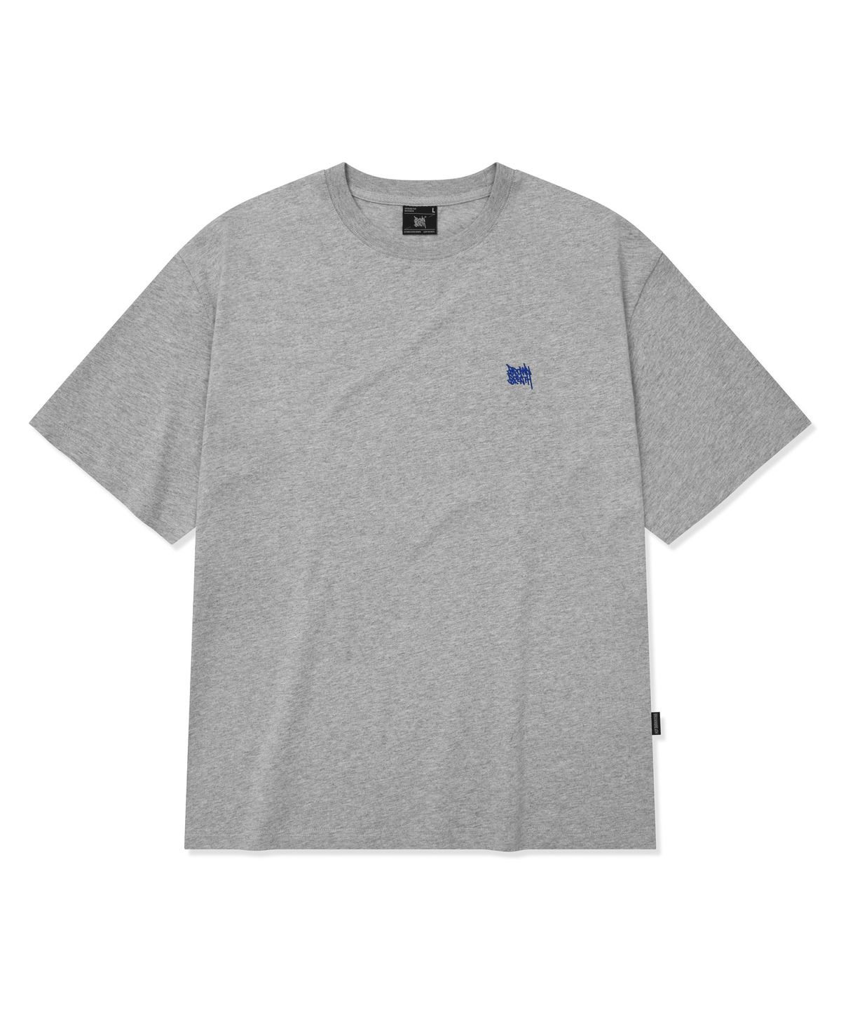 브라운브레스(BROWNBREATH) TAG PALM CIRCUIT TEE - MELANGE GREY
