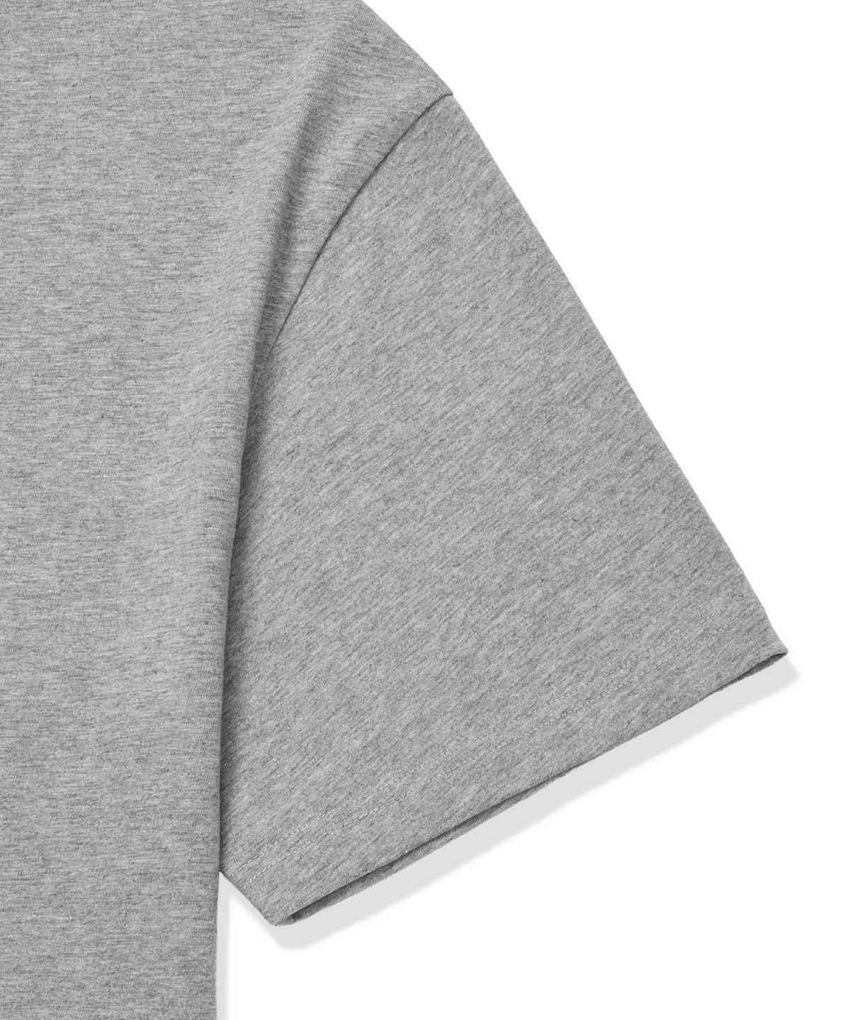 브라운브레스(BROWNBREATH) TAG PALM CIRCUIT TEE - MELANGE GREY