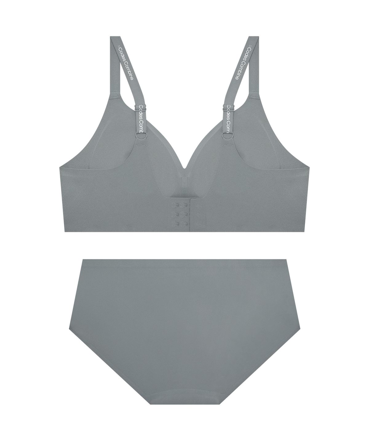 코데즈컴바인 이너웨어(CODES COMBINE INNERWEAR) 더블업 볼륨일체형 심리스 브라팬티 세트_그레이