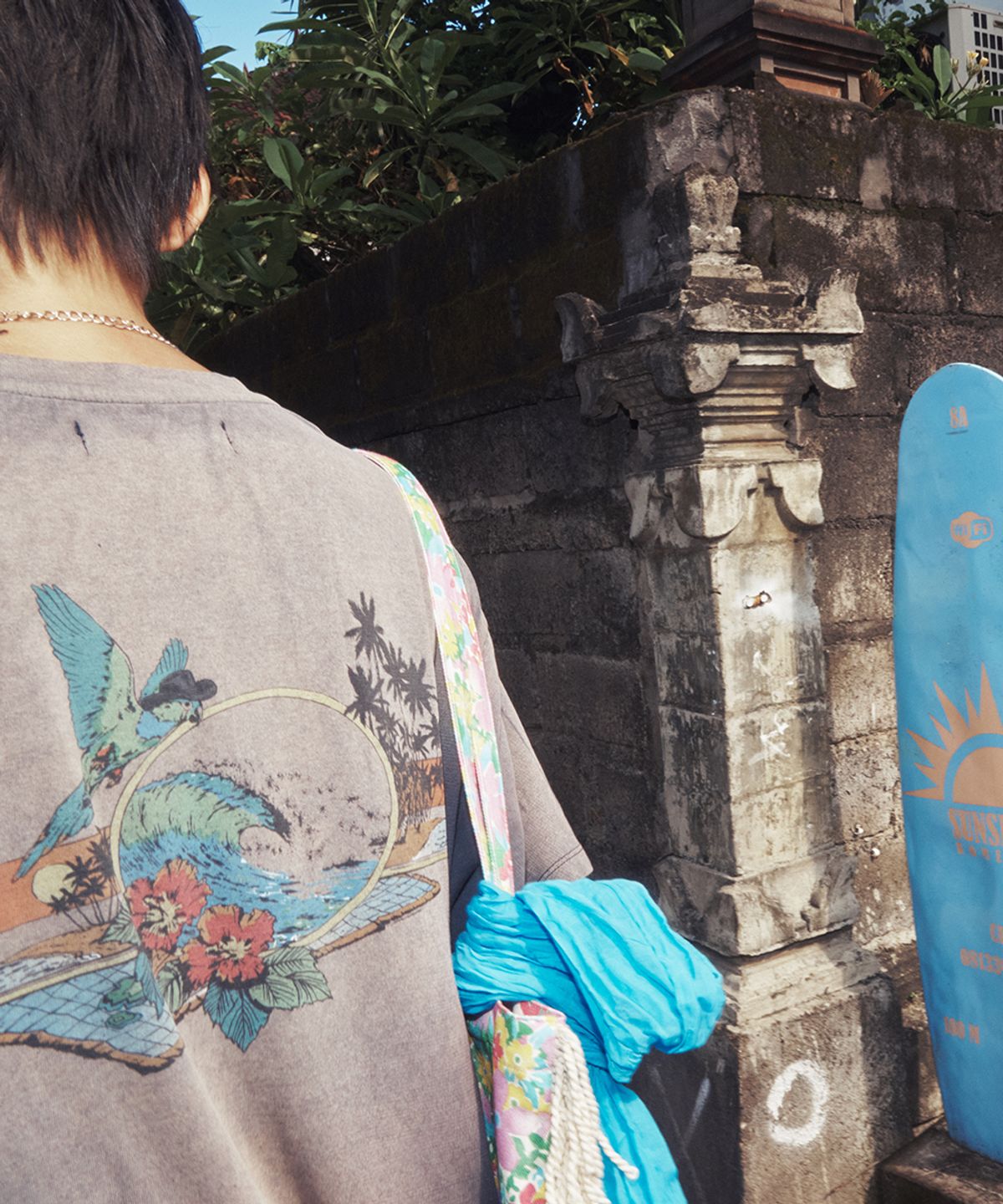 센토르(CENTAUR.KR) HAWAIIAN HALF SLEEVE T-SHIRT_CHARCOAL