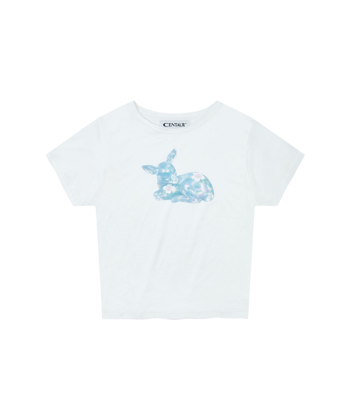 센토르(CENTAUR.KR) BAMBI HALF SLEEVE CROP T-SHIRT_WHITE