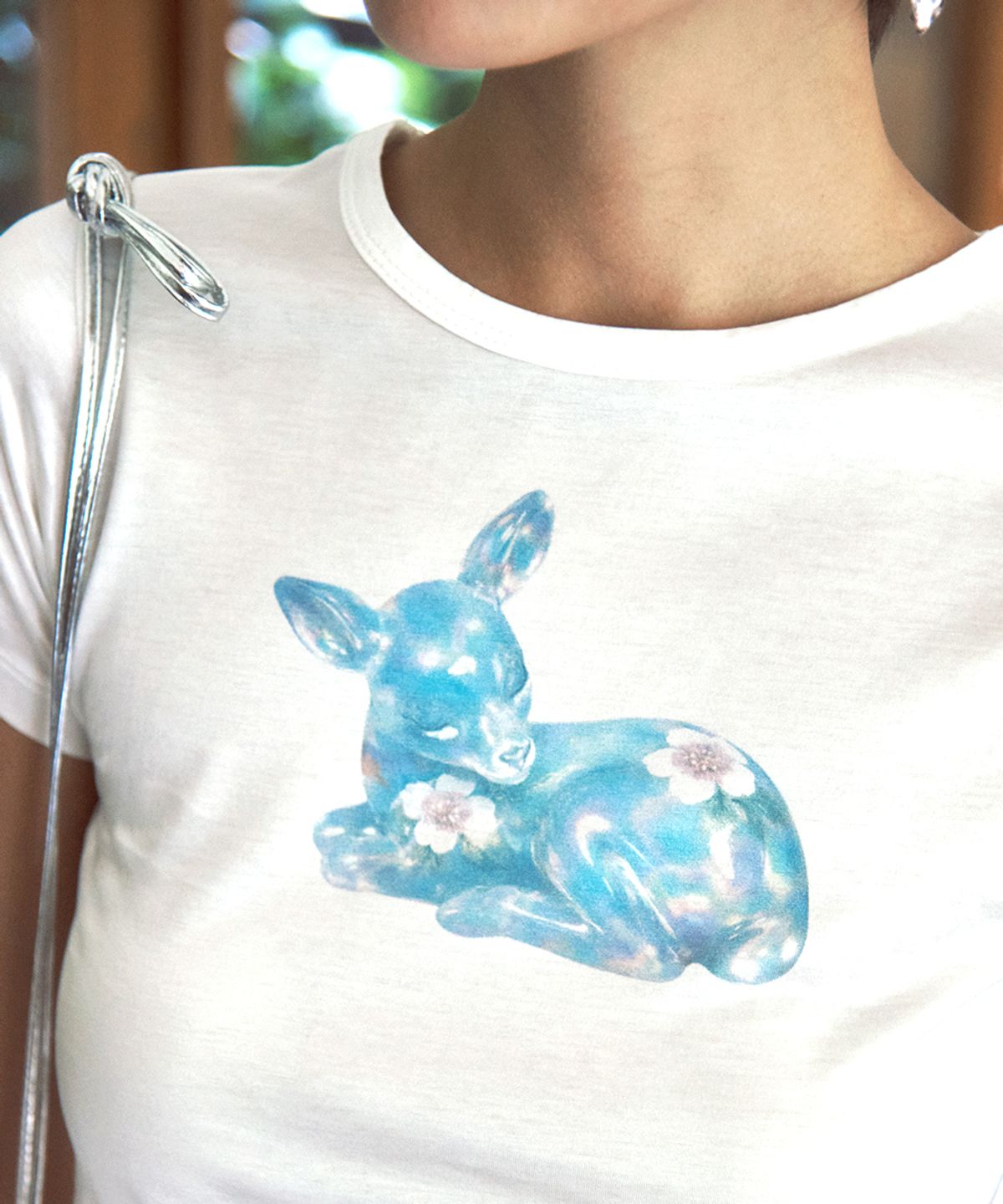 센토르(CENTAUR.KR) BAMBI HALF SLEEVE CROP T-SHIRT_WHITE