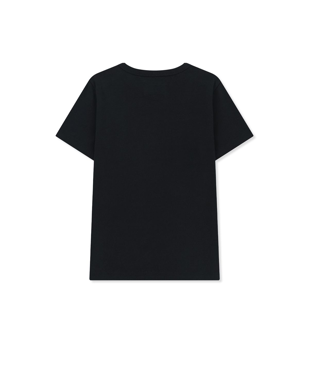 마뗑킴(MATIN KIM) LABEL DETAIL SLIM FIT TOP IN BLACK