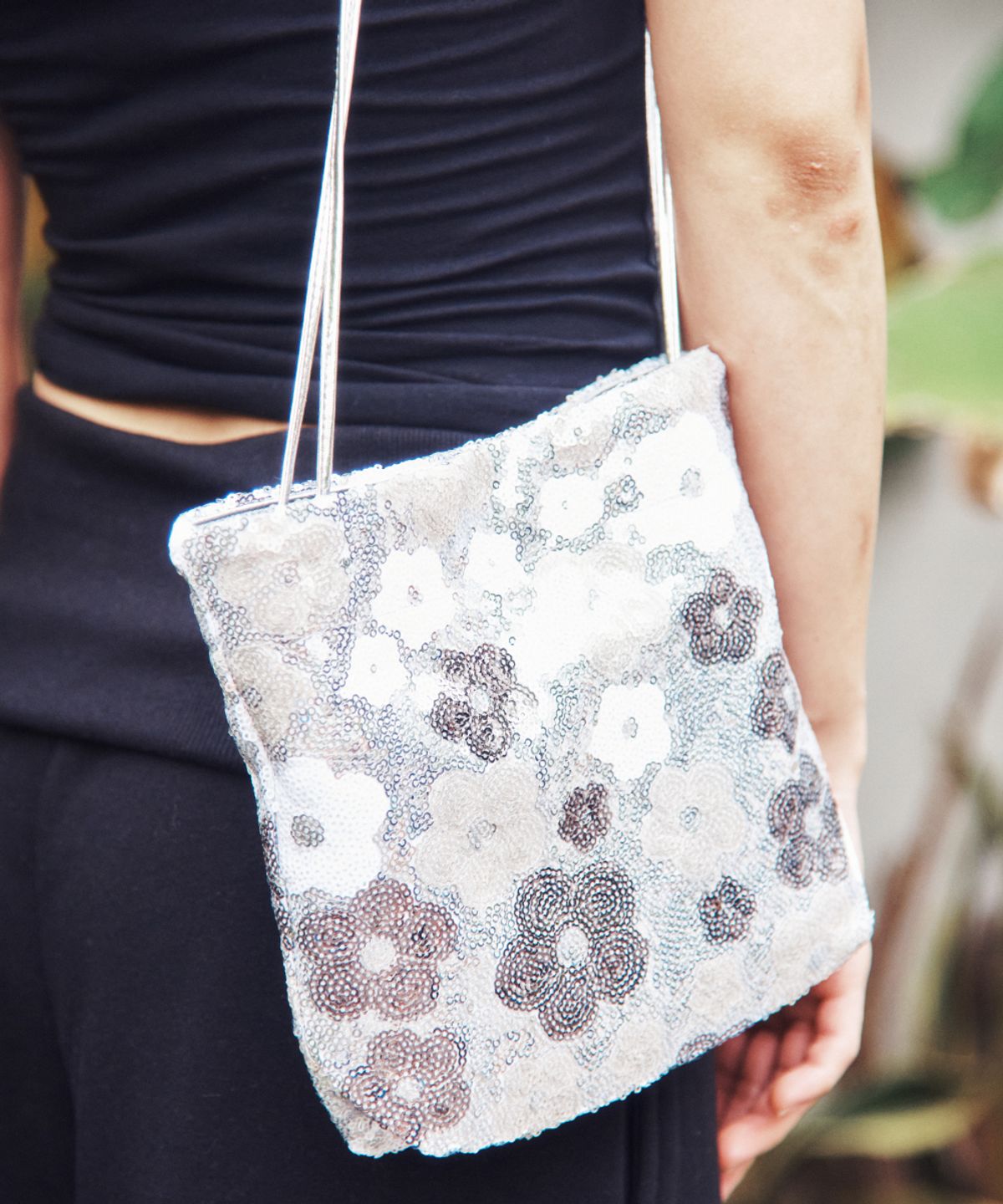 센토르(CENTAUR.KR) FLOWER SILVER MINI BAG_SILVER