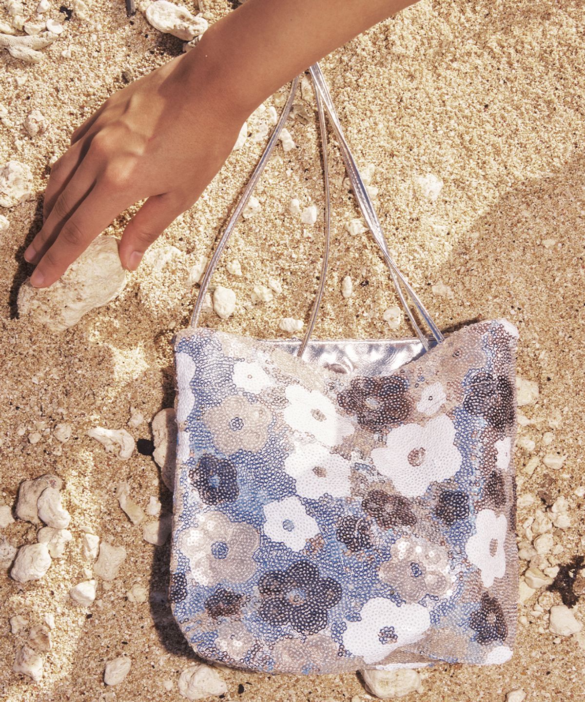 센토르(CENTAUR.KR) FLOWER SILVER MINI BAG_SILVER