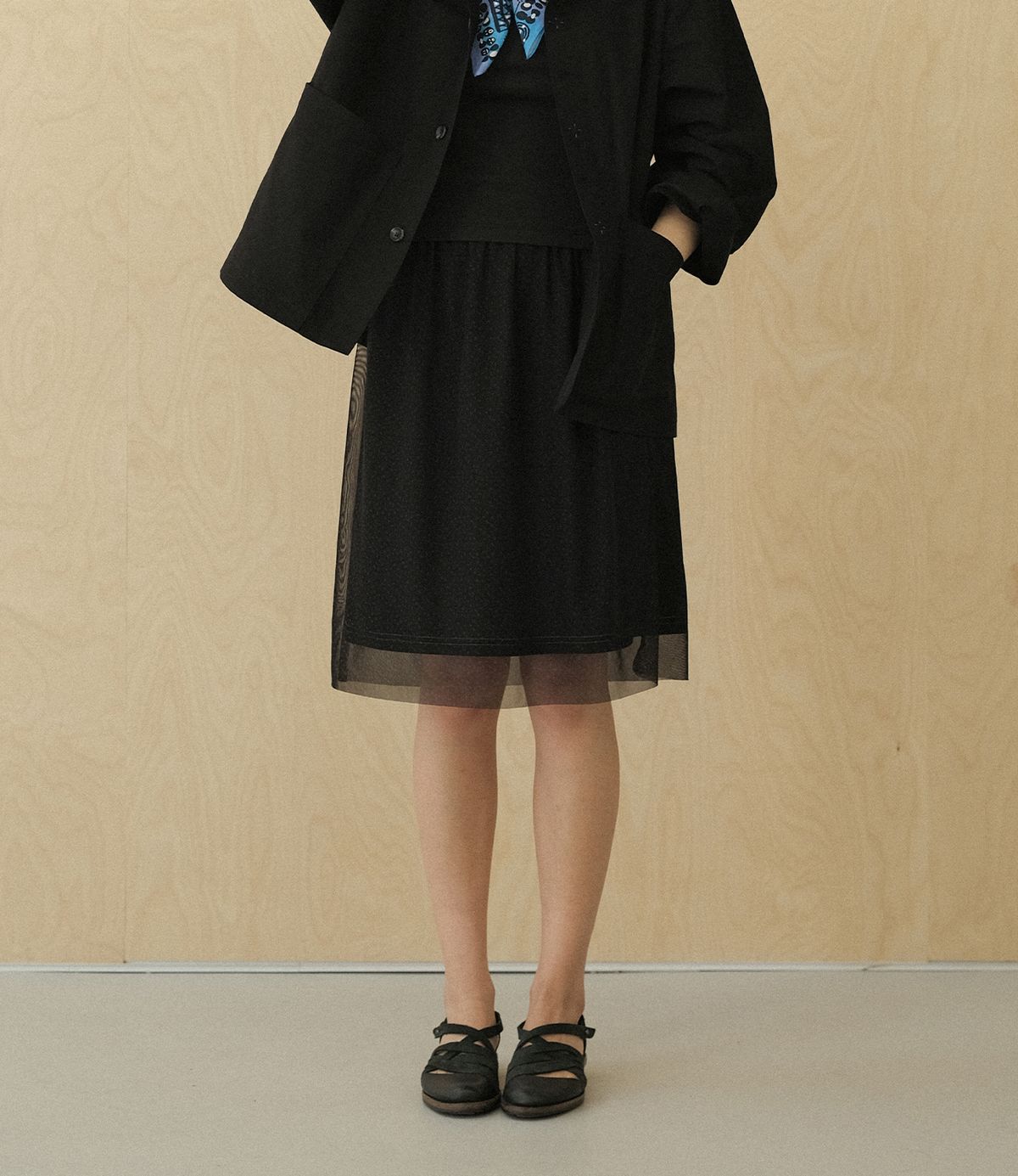 에메모가든(MMOGARDEN) (w) breeze mesh skirt (2colors)