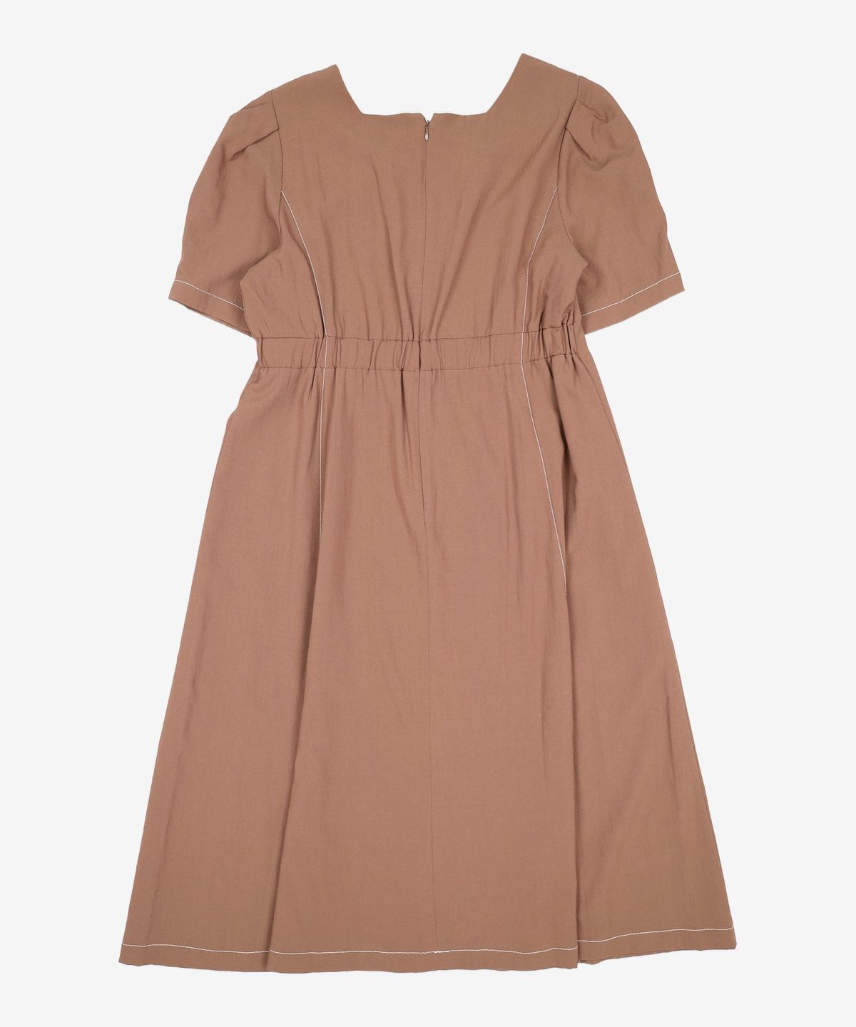 미쏘(MIXXO) 스퀘어넥 스티치 롱 원피스 MIWOWB621B L