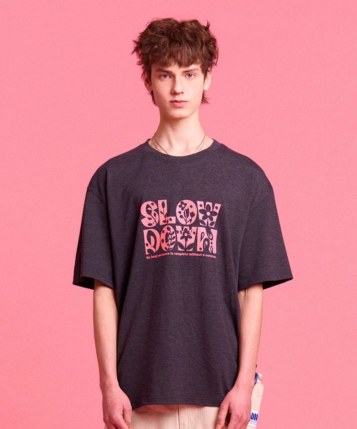 잉크오브마인드(INKOFMIND) [SLOW DOWN] T-shirt_Charcoal
