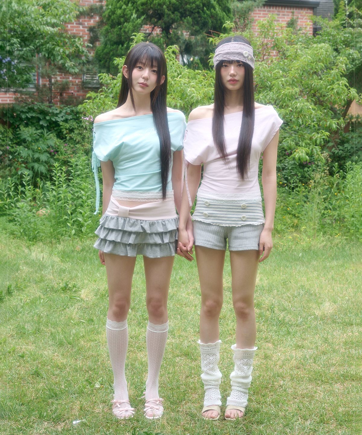 일리고(ILLIGO) 레이스 트리밍 티셔츠 민트