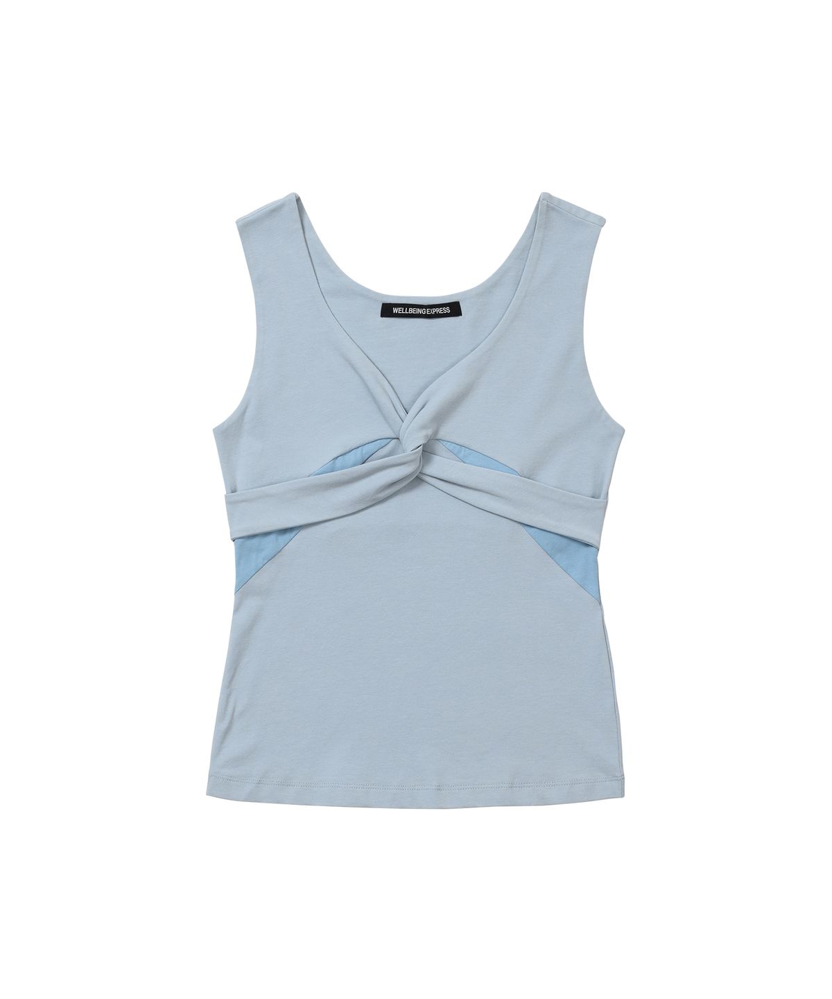 웰빙익스프레스(WELLBEING EXPRESS) Draped Twist Sleeveless Sky Blue