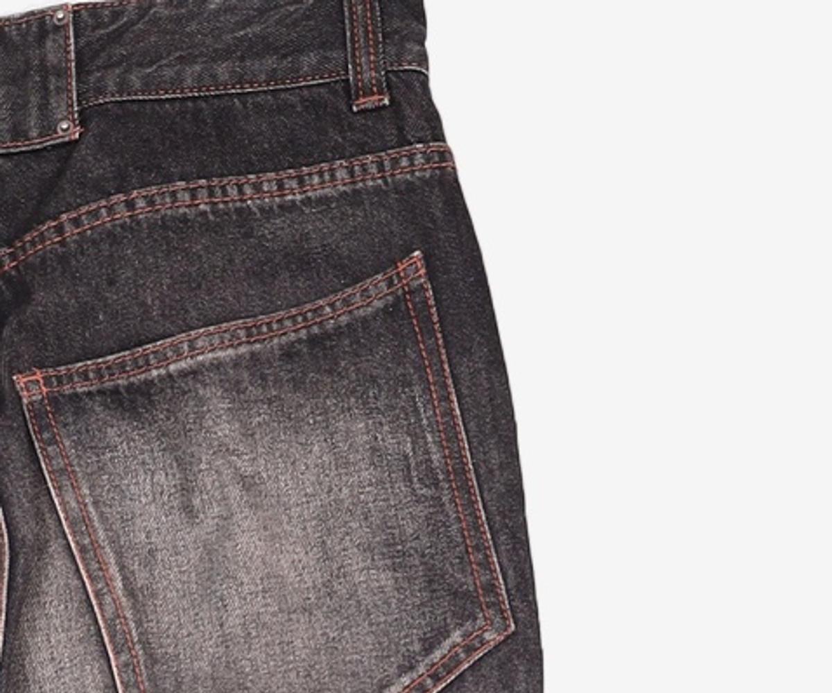 메종미네드(MAISON MINED) CRACK BRUSH WIDE DENIM PANTS BROWN 48