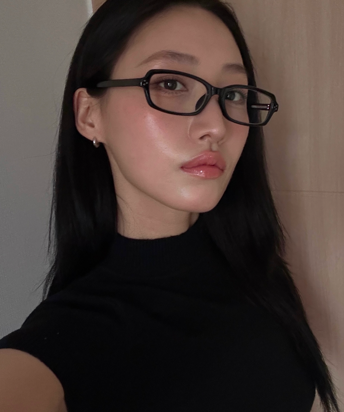 한글(HANGLE) 슬림 스퀘어라인 블랙