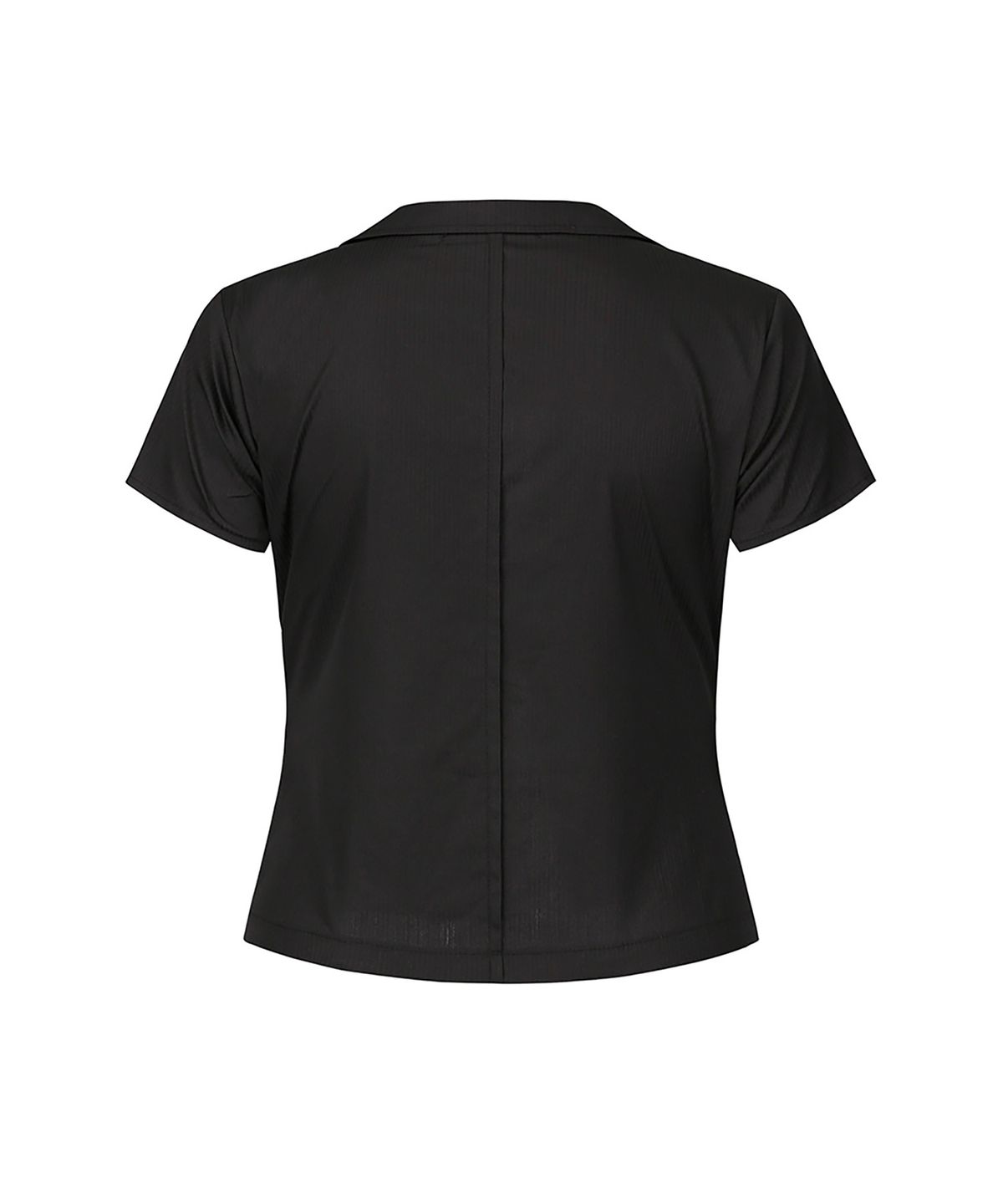 쇠아(SØAR) Born Hook-slit Short Shirt (BLACK)