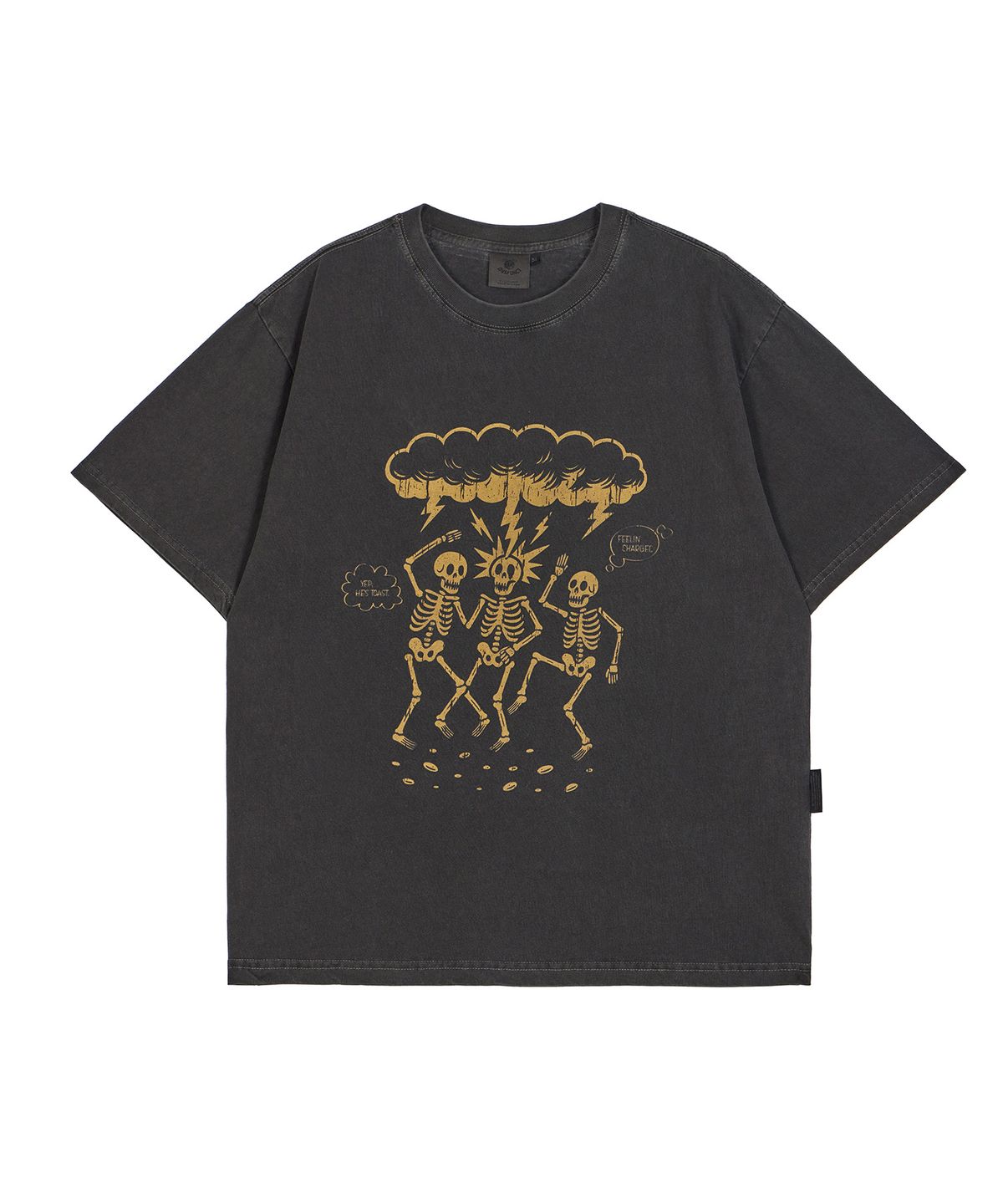 디스펑트(DYSFUNCT) SHOCK THERAPY PIGMENT T-SHIRT(CHARCOAL)