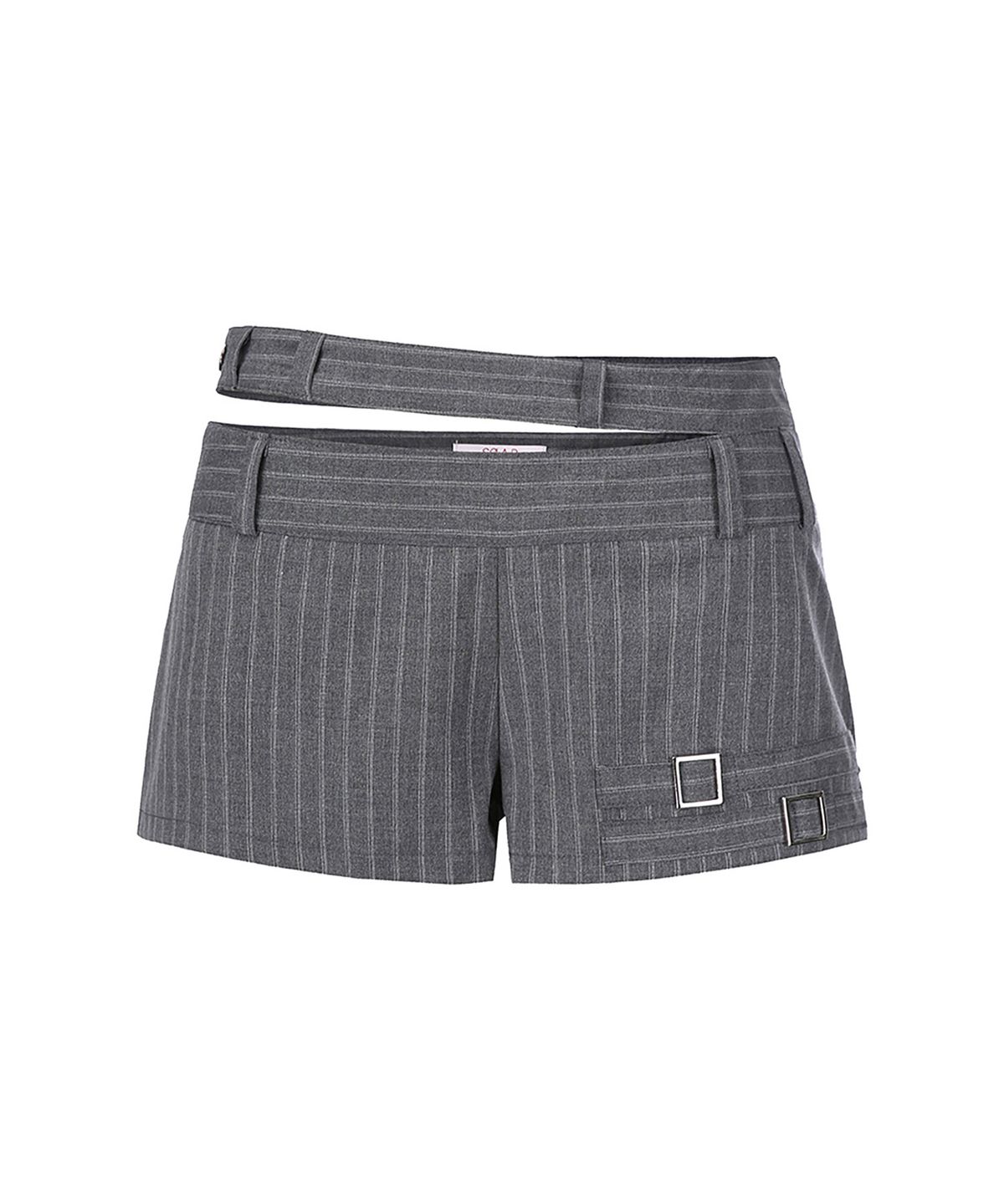 쇠아(SØAR) 2 Waistband Stripe Micro Short Pants (GRAY)