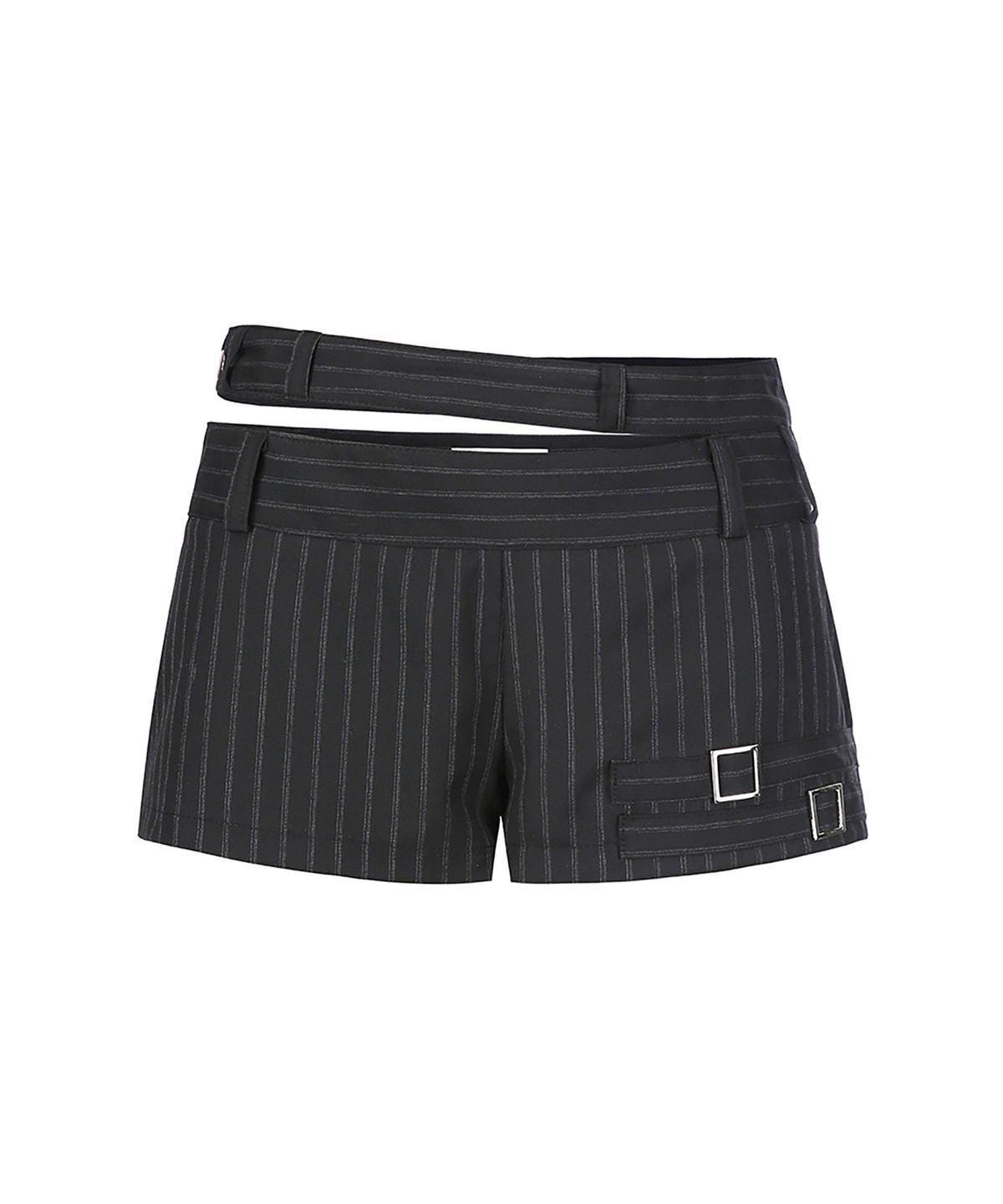 쇠아(SØAR) 2 Waistband Stripe Micro Short Pants (BLACK)