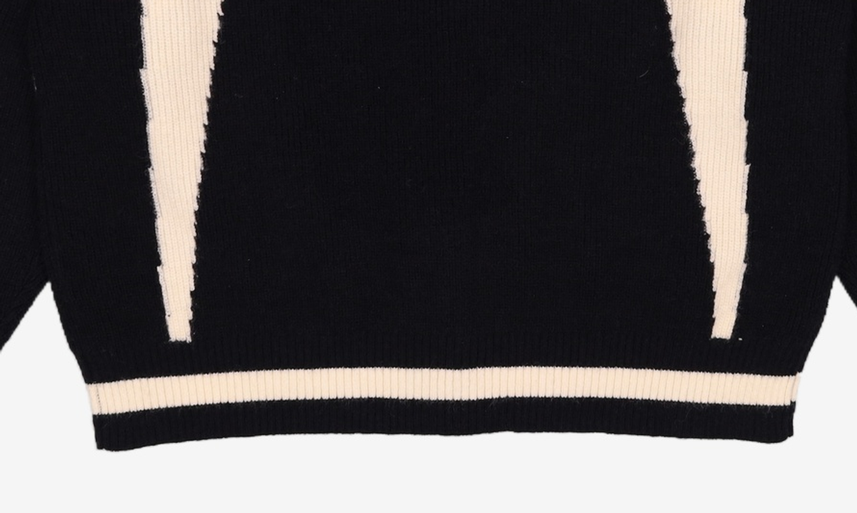 애드오프(ADDOFF) ACUMINATE KNIT ZIP-UP CARDIGAN BLACK L