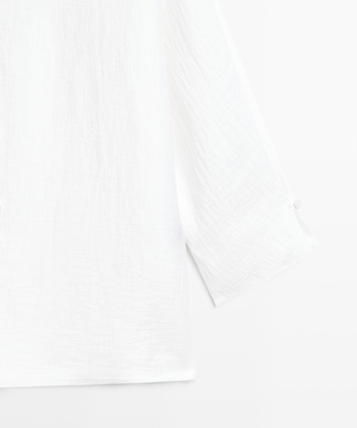 마시모두띠(MASSIMO DUTTI) 버튼 디테일 린넨 블렌드 오버셔츠