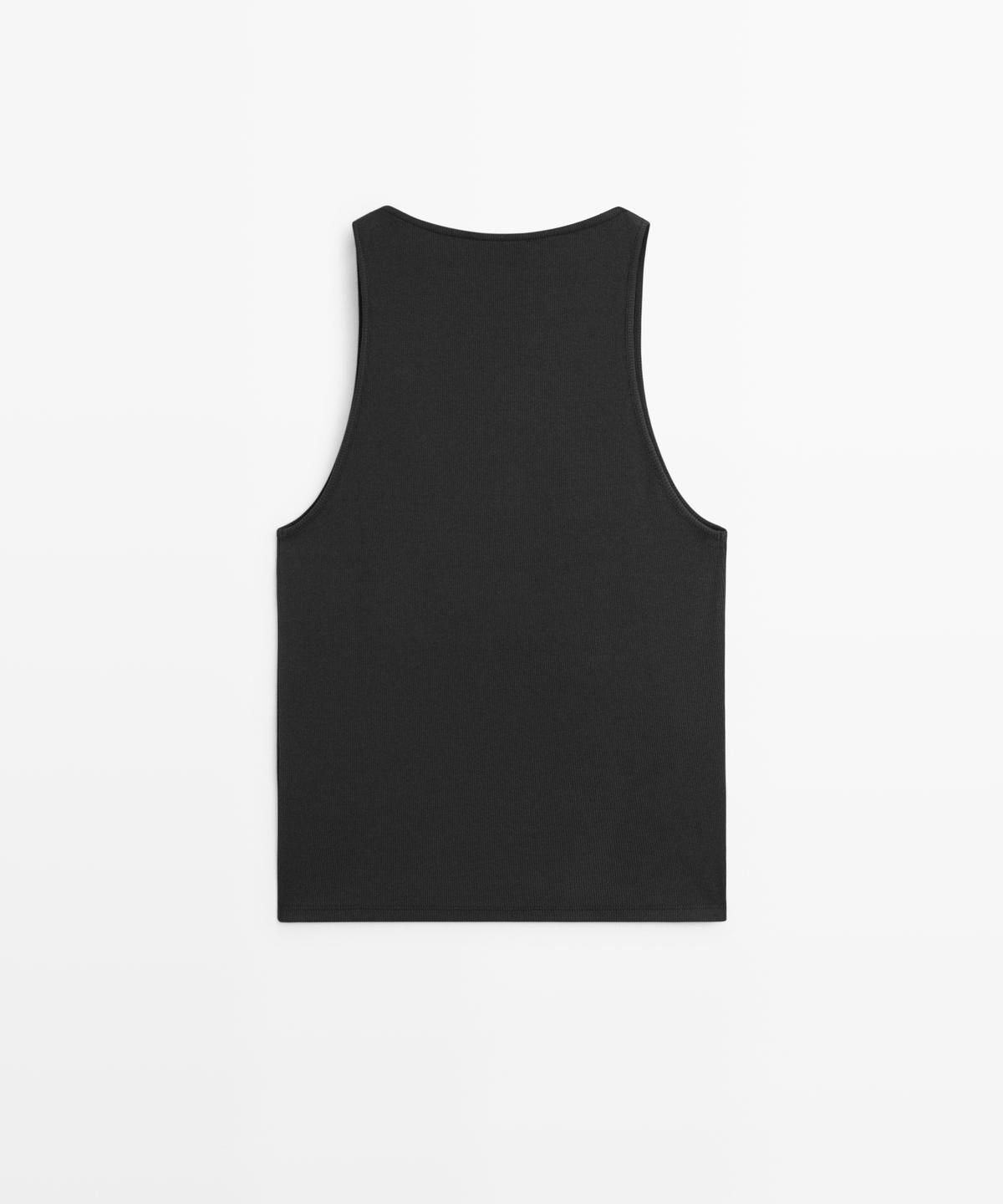 마시모두띠(MASSIMO DUTTI) 레이스 디테일 브이넥 탑