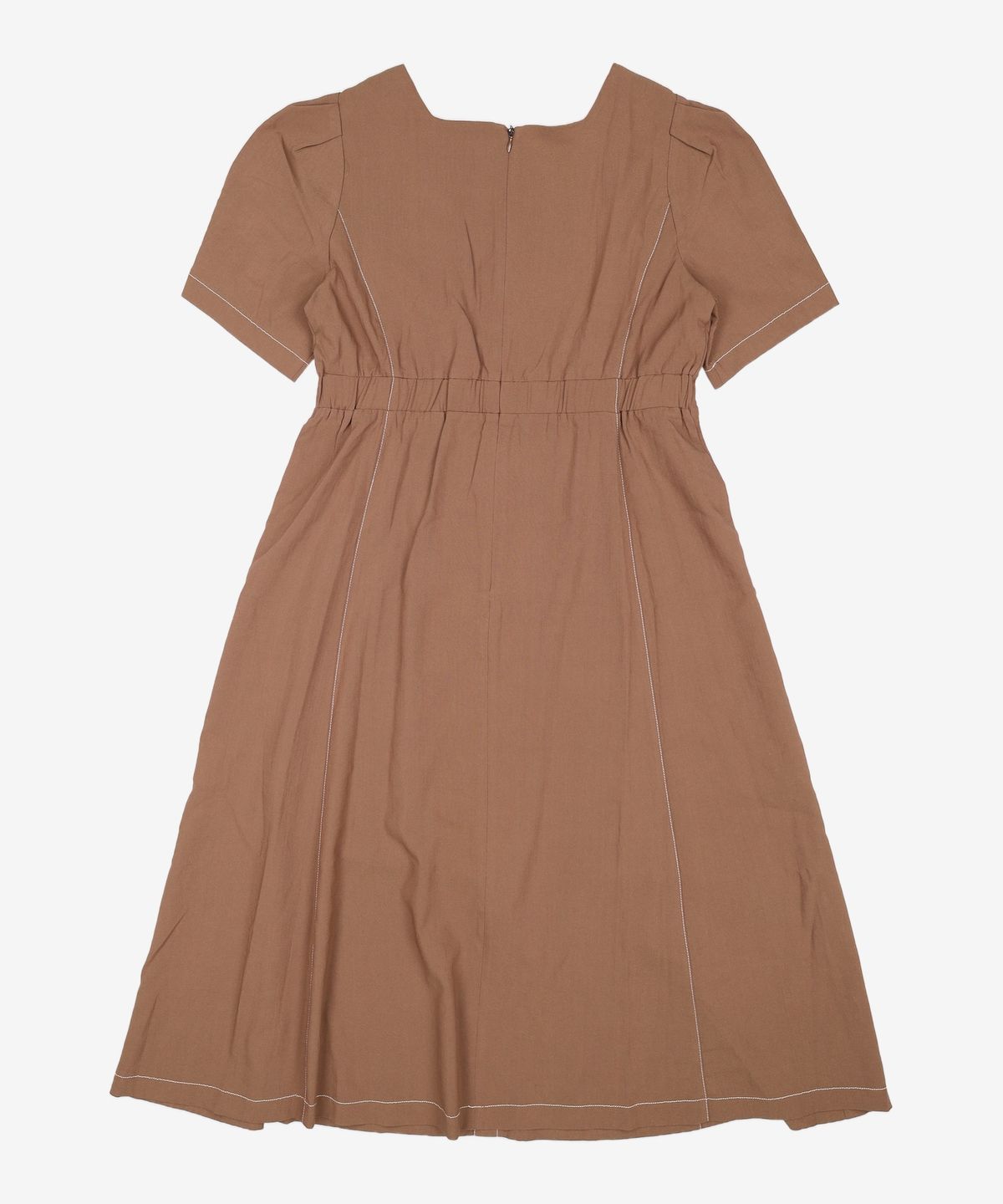 미쏘(MIXXO) 스퀘어넥 스티치 롱 원피스 MIWOWB621B M