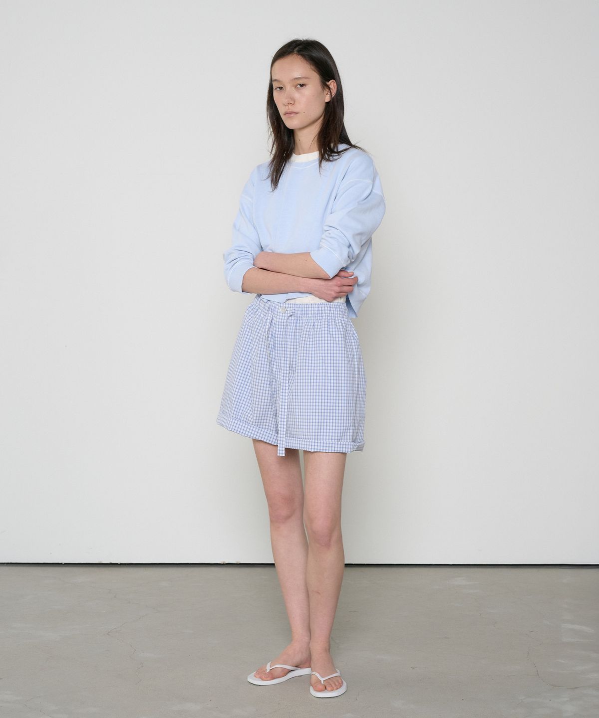 정감 스튜디오(JEONGGAM STUDIOS) Check Half Pants_2 Color