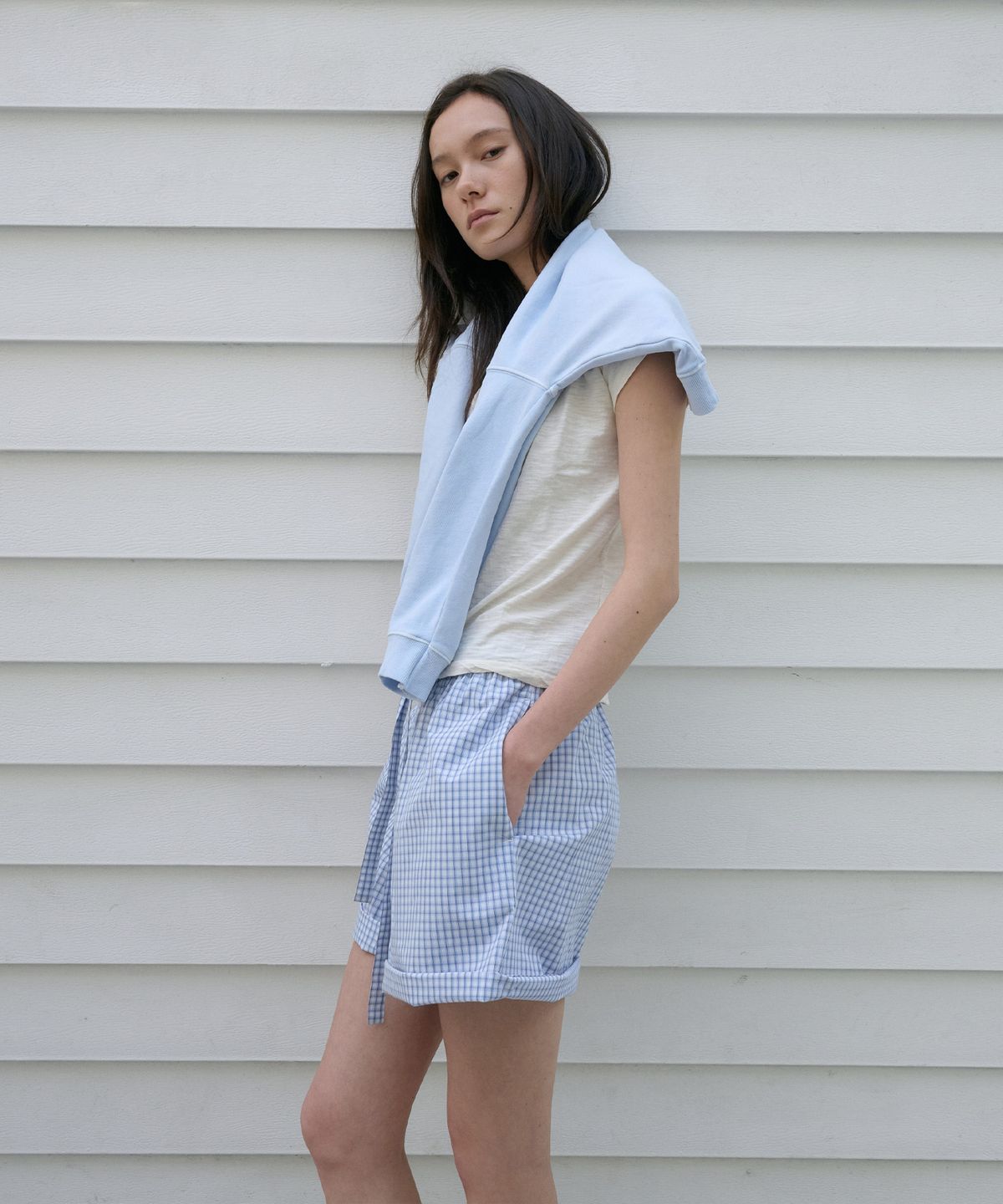 정감 스튜디오(JEONGGAM STUDIOS) Check Half Pants_2 Color