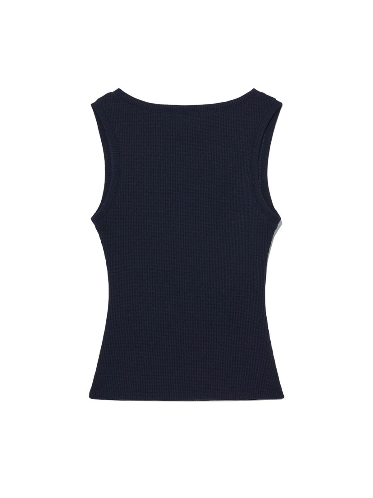 글로니(GLOWNY) ROCKY WAFFLE SLEEVELESS TOP 2.0 (NAVY)