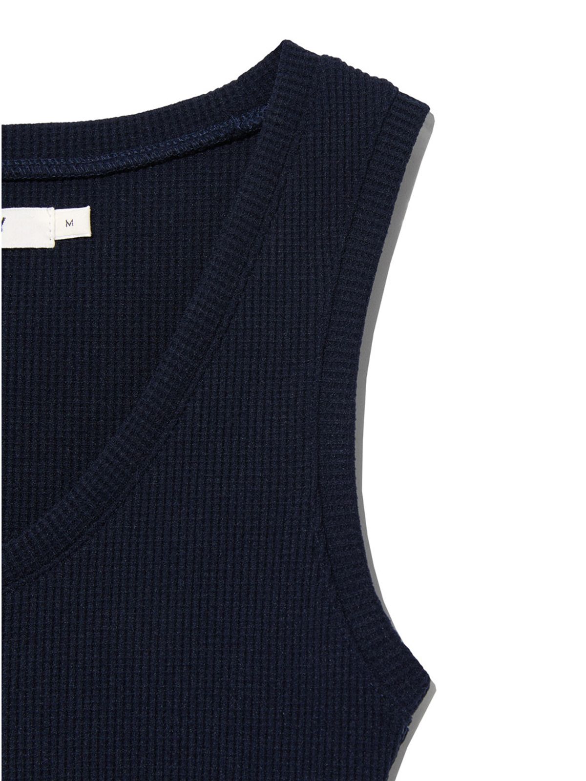 글로니(GLOWNY) ROCKY WAFFLE SLEEVELESS TOP 2.0 (NAVY)