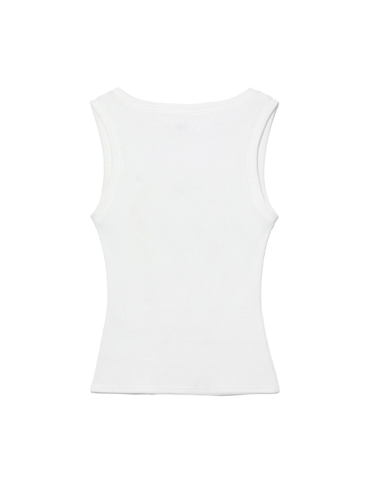 글로니(GLOWNY) ROCKY WAFFLE SLEEVELESS TOP 2.0 (WHITE)