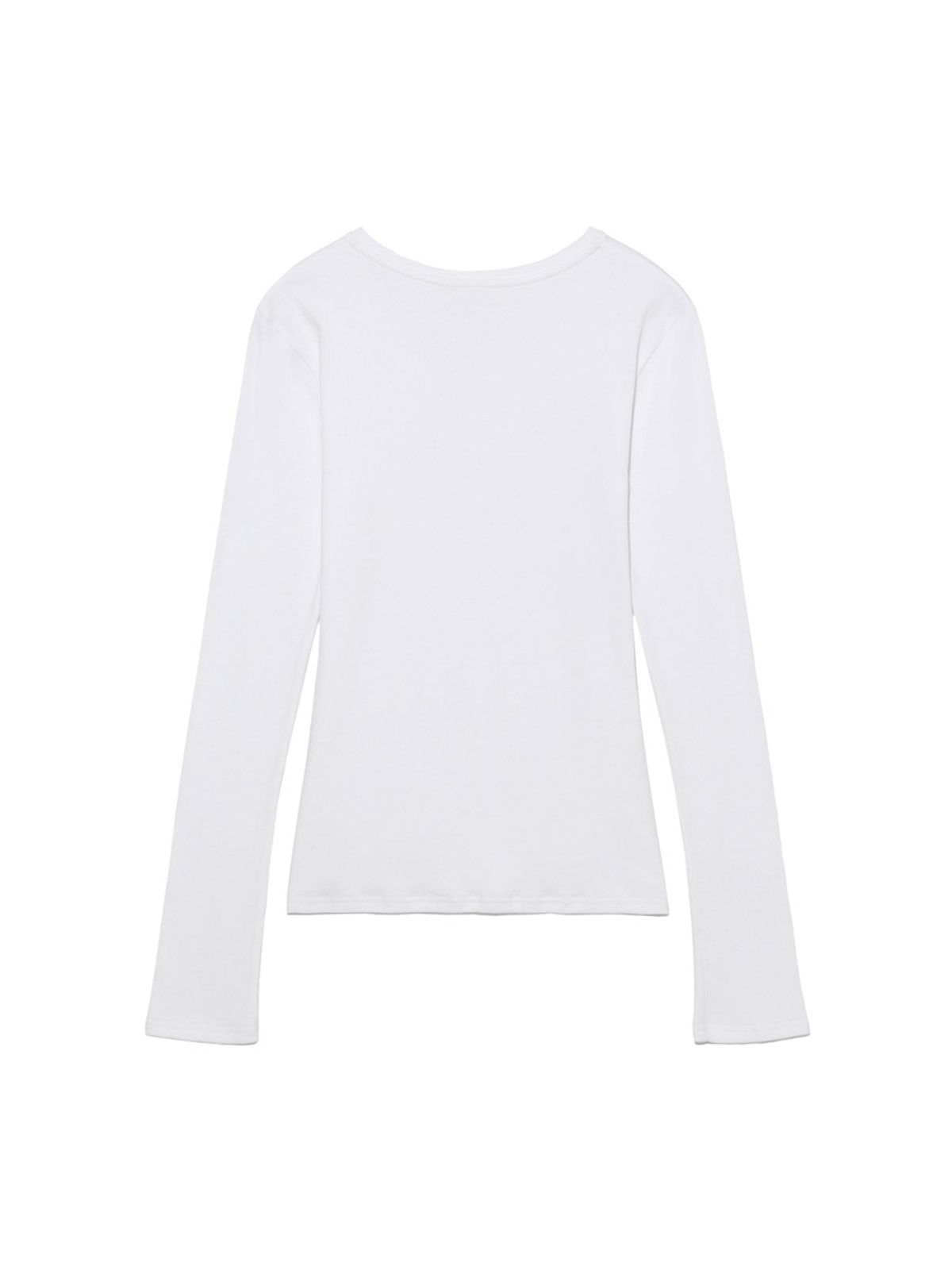 글로니(GLOWNY) G CLASSIC V-NECK RIB LONG SLEEVE (WHITE)