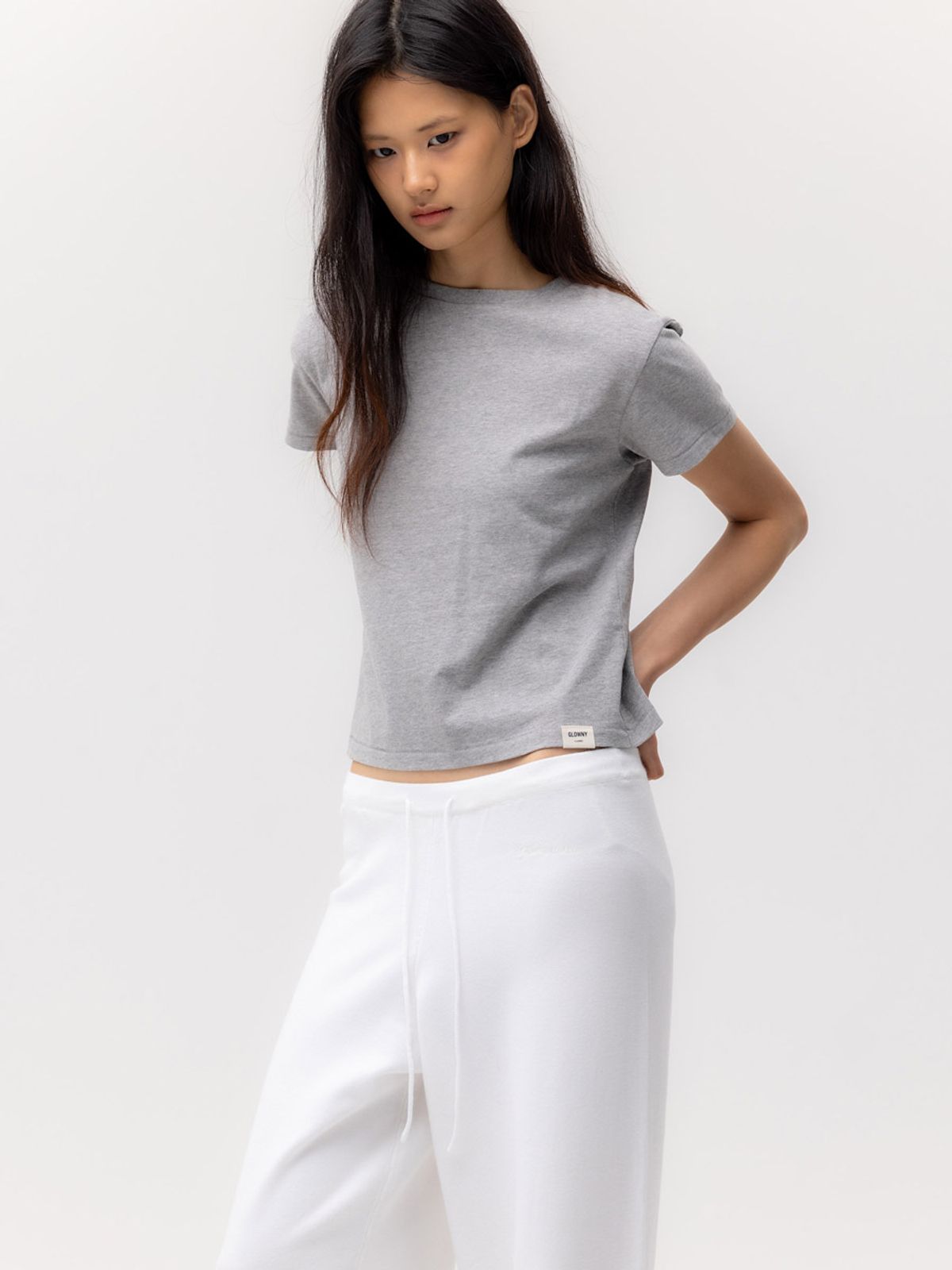 글로니(GLOWNY) G CLASSIC TEE (MELANGE GRAY)