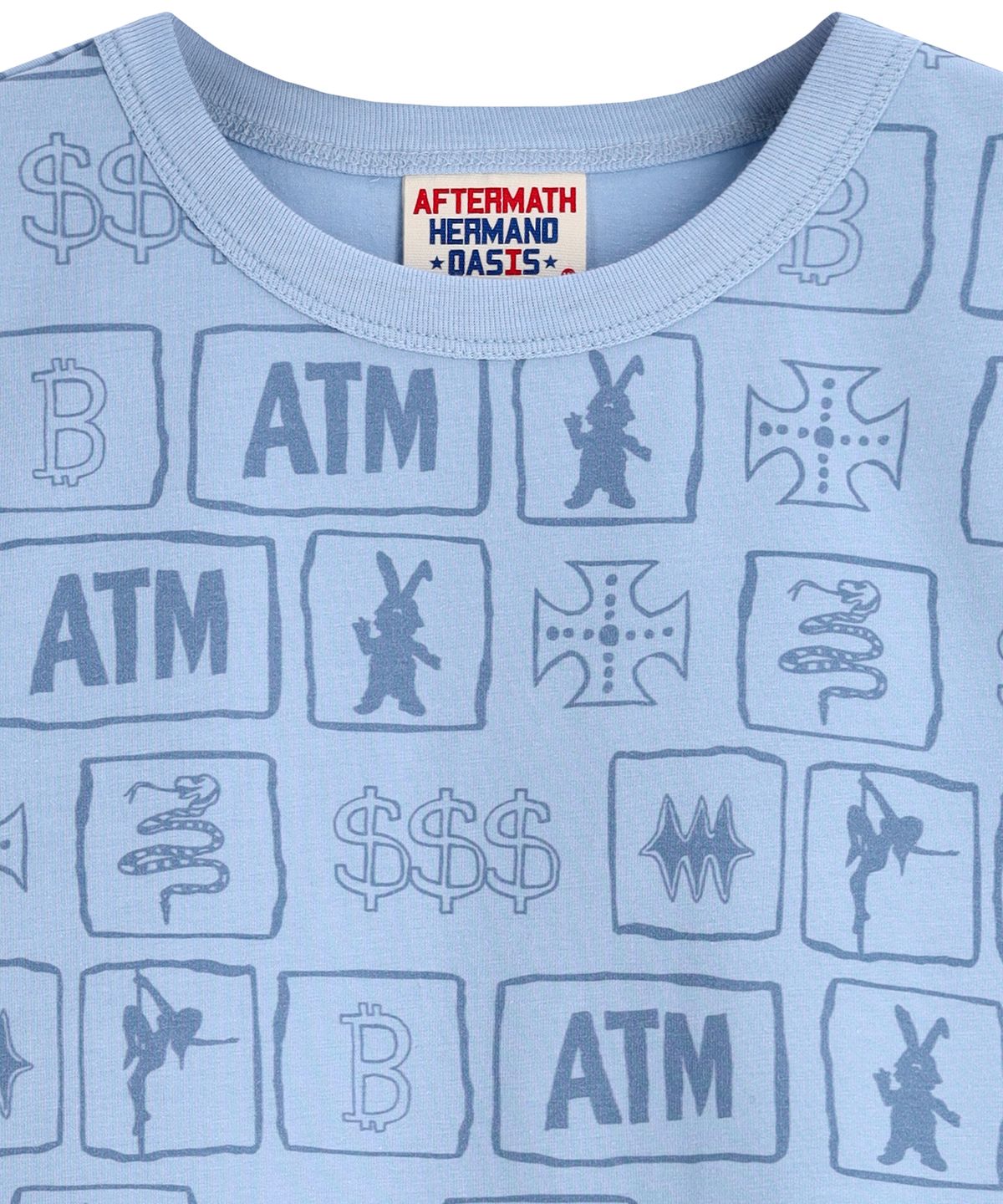 애프터매스(AFTERMATH) ATM W FULL PRINT TEE SKY BLUE