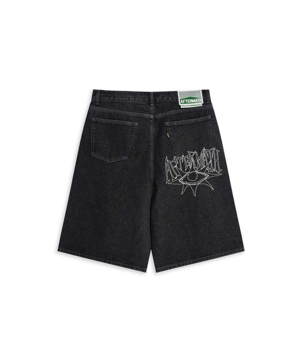 애프터매스(AFTERMATH) DENIM SHORTS BLACK