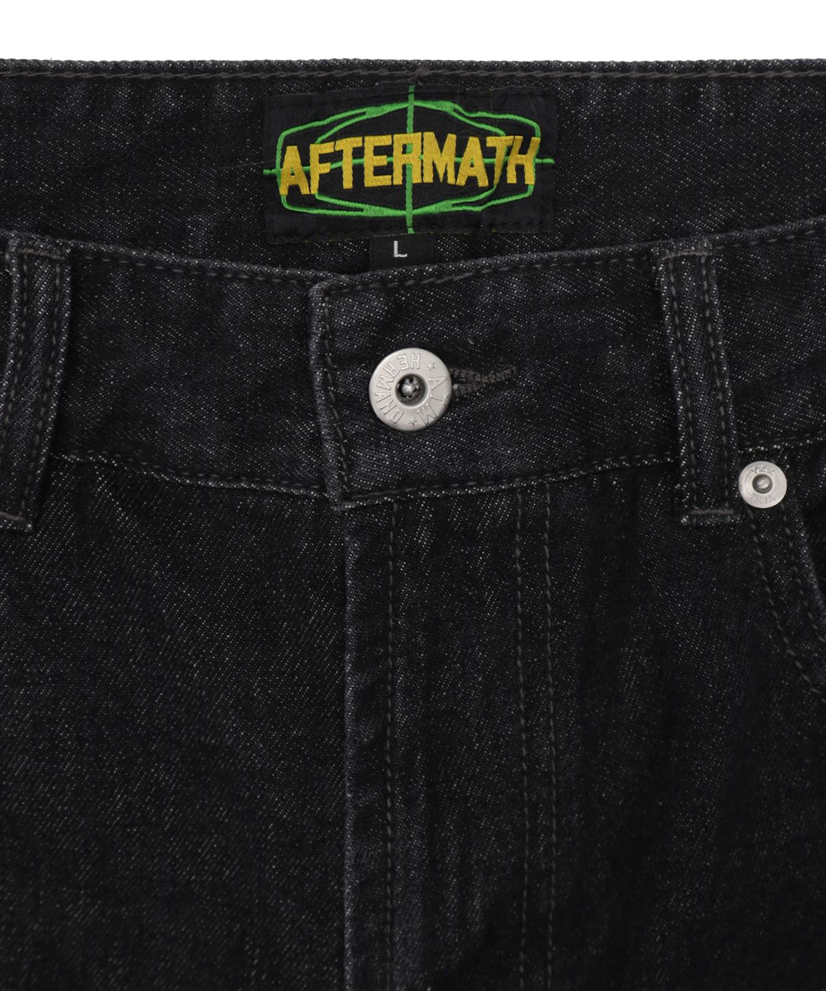 애프터매스(AFTERMATH) DENIM SHORTS BLACK