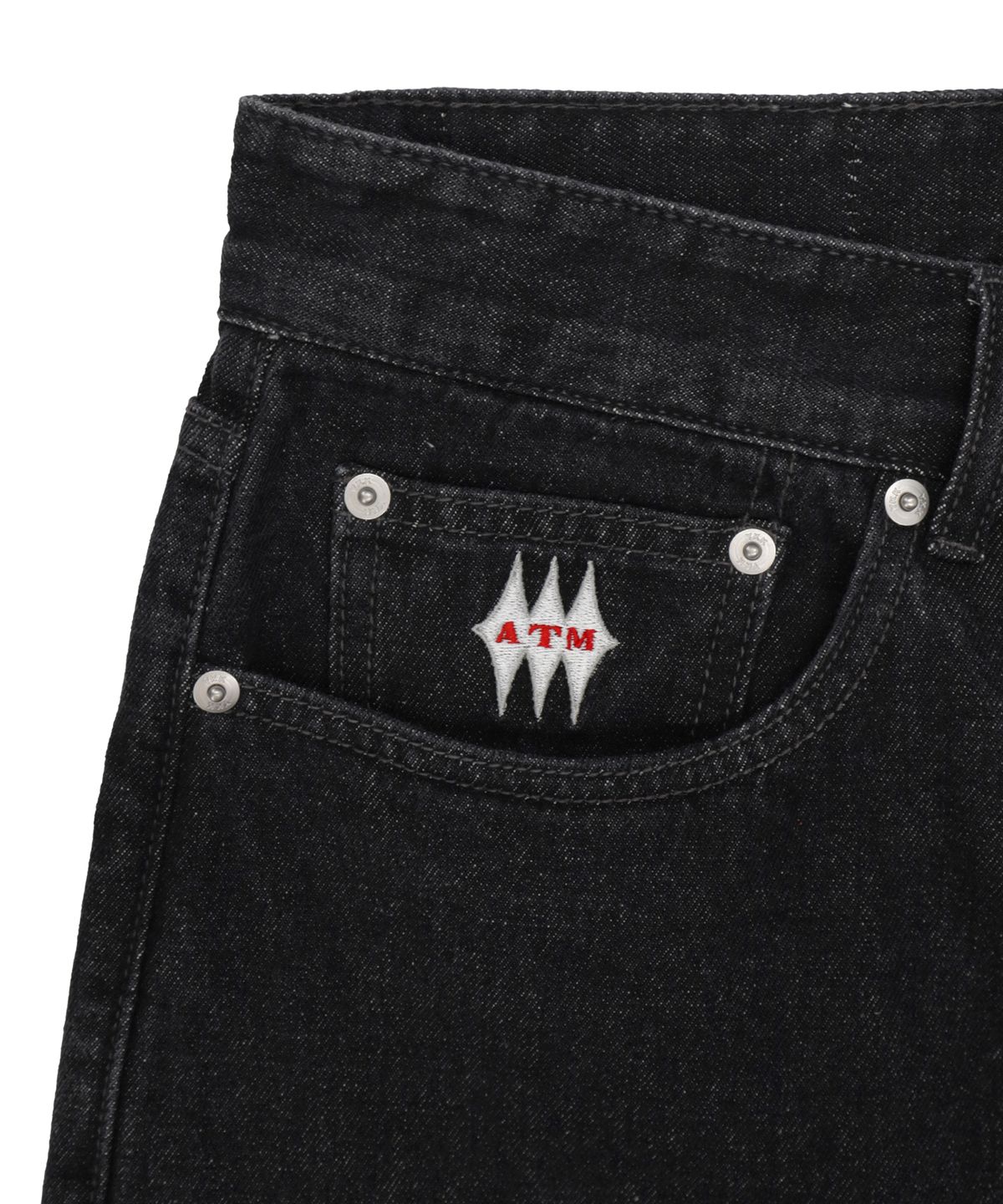 애프터매스(AFTERMATH) DENIM SHORTS BLACK
