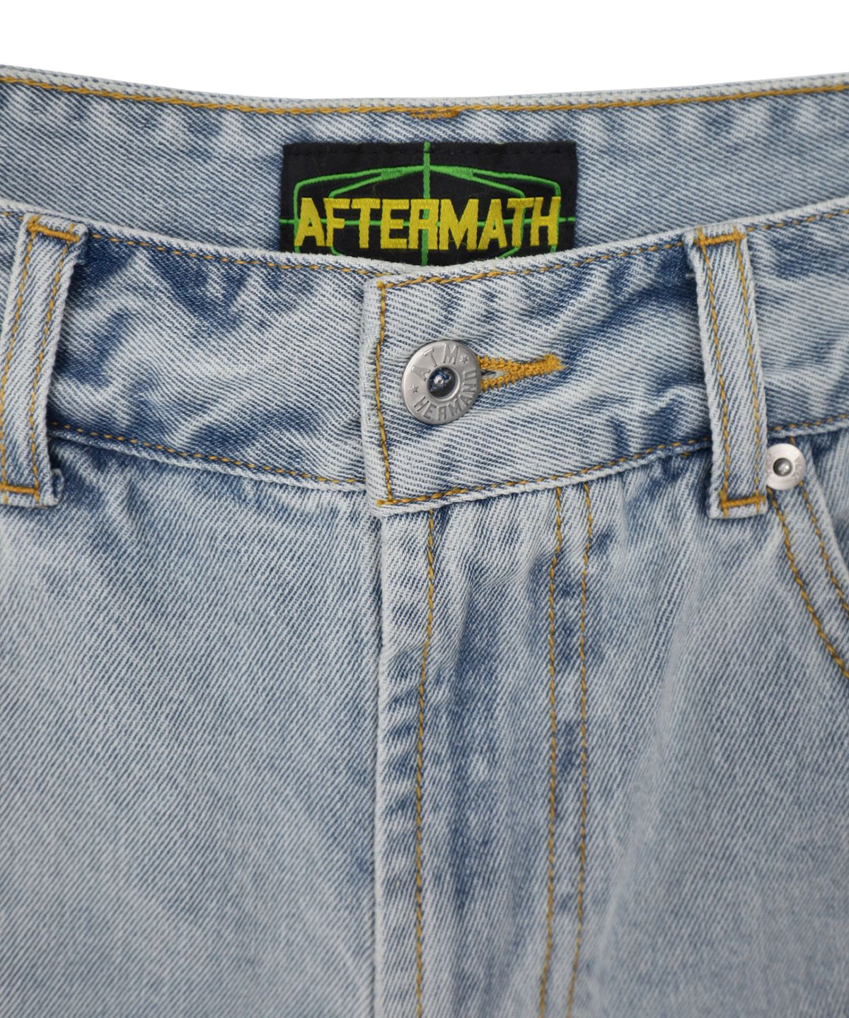 애프터매스(AFTERMATH) DENIM SHORTS LIGHT INDIGO