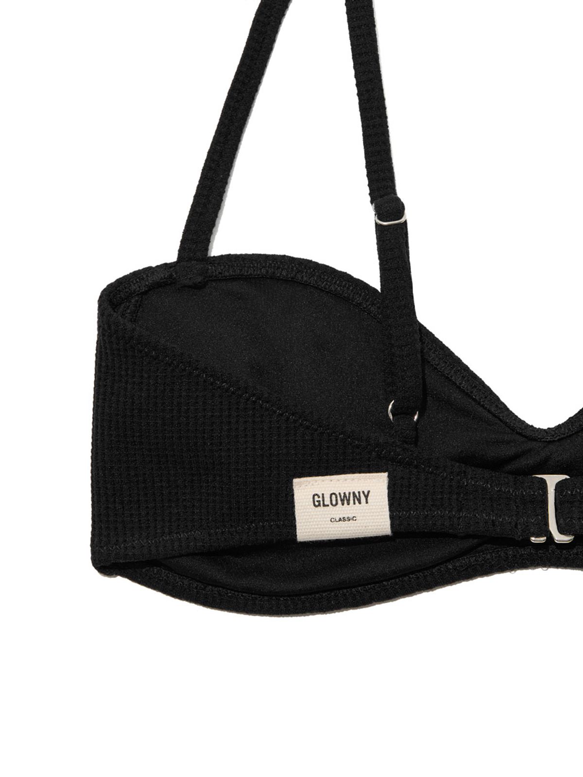 글로니(GLOWNY) G WAFFLE BIKINI TOP (BLACK)