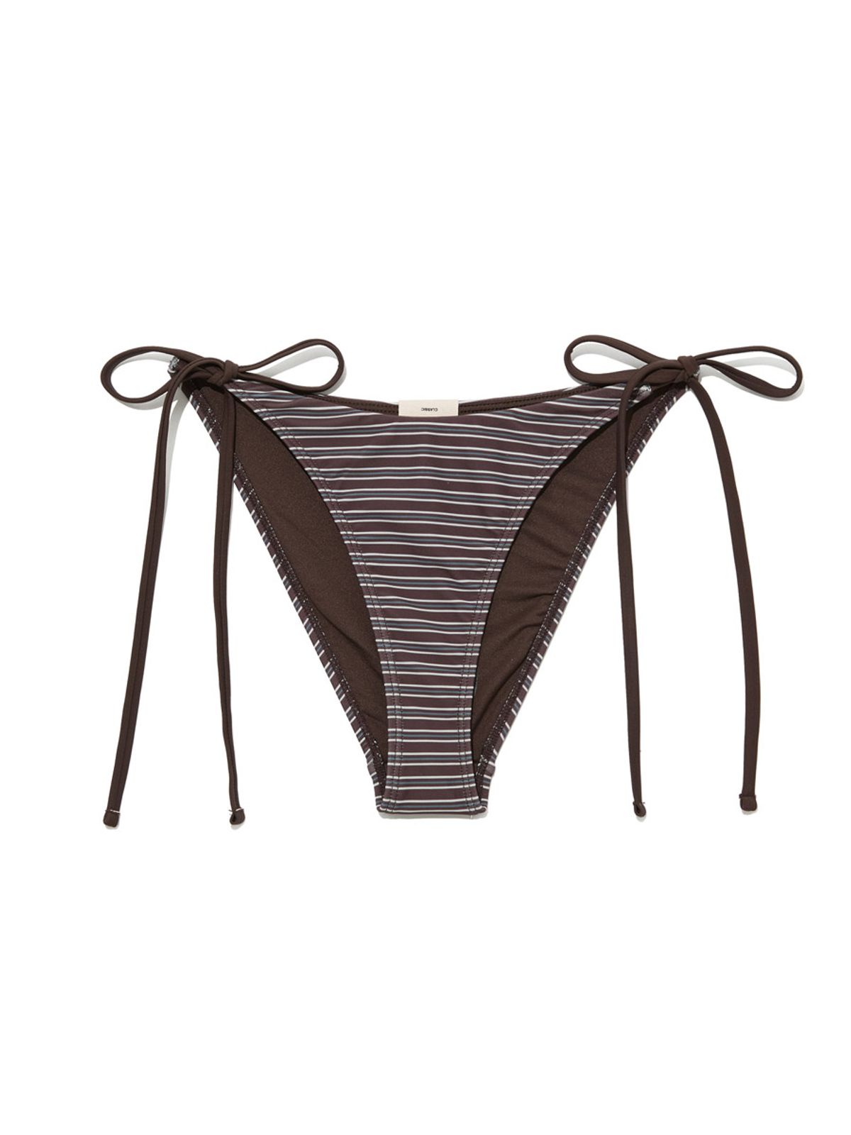 글로니(GLOWNY) G ENCORE STRIPE BIKINI BOTTOM (BROWN STRIPE)