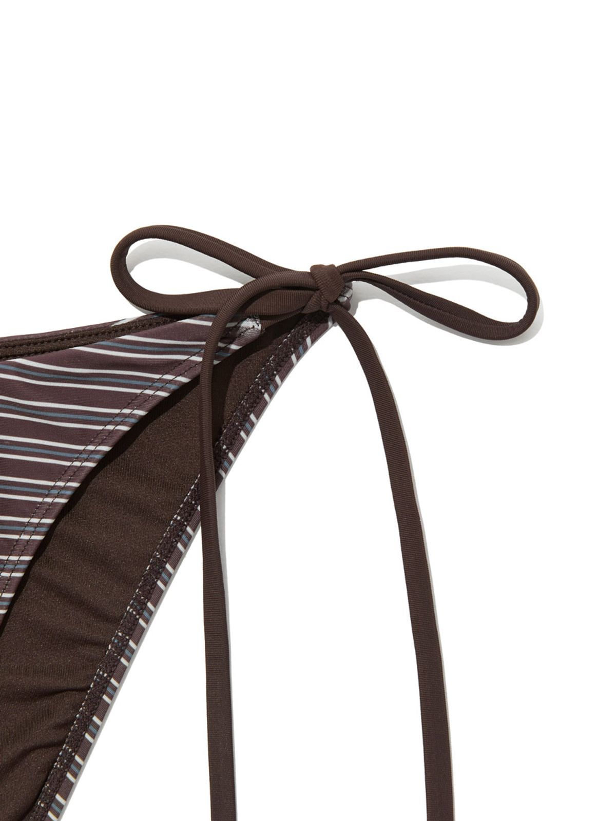 글로니(GLOWNY) G ENCORE STRIPE BIKINI BOTTOM (BROWN STRIPE)