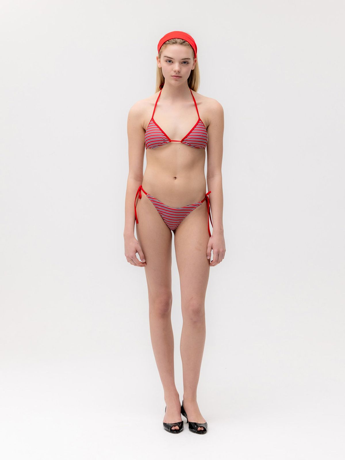 글로니(GLOWNY) G ENCORE STRIPE BIKINI TOP (RED STRIPE)